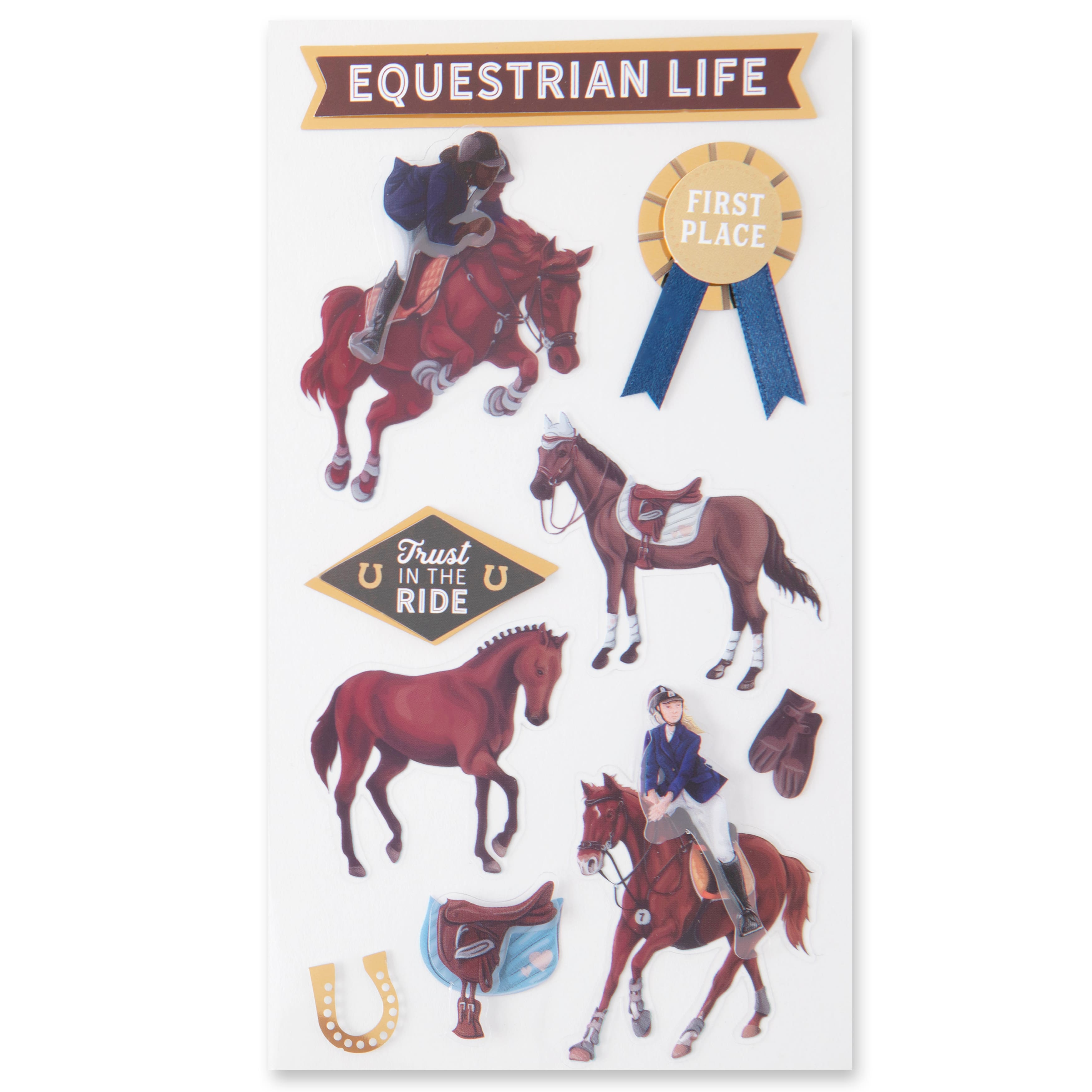 12 Pack: Equestrian Dimensional Stickers by Recollections™ | Michaels