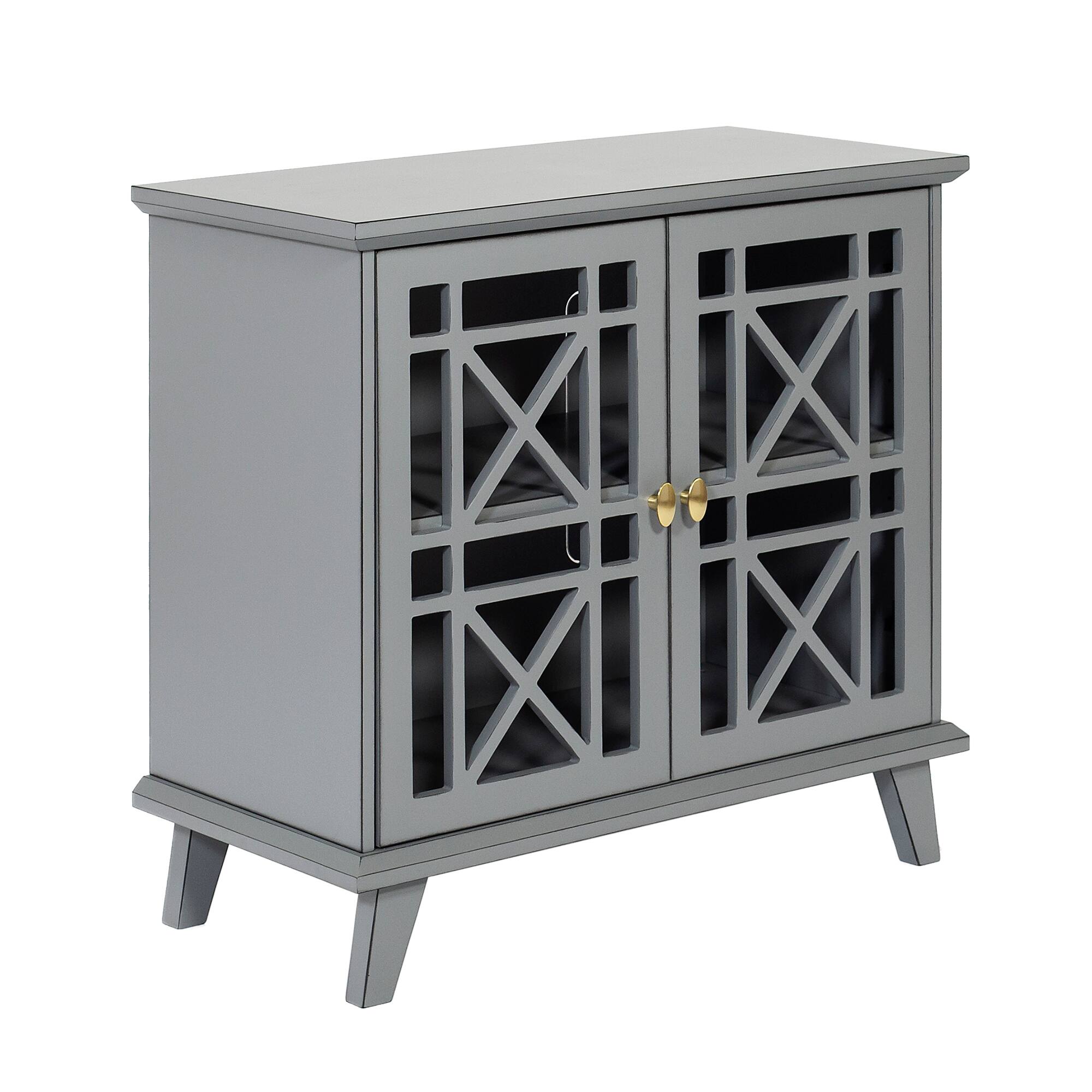 Walker Edison 32" Fretwork Accent Storage Cabinet
