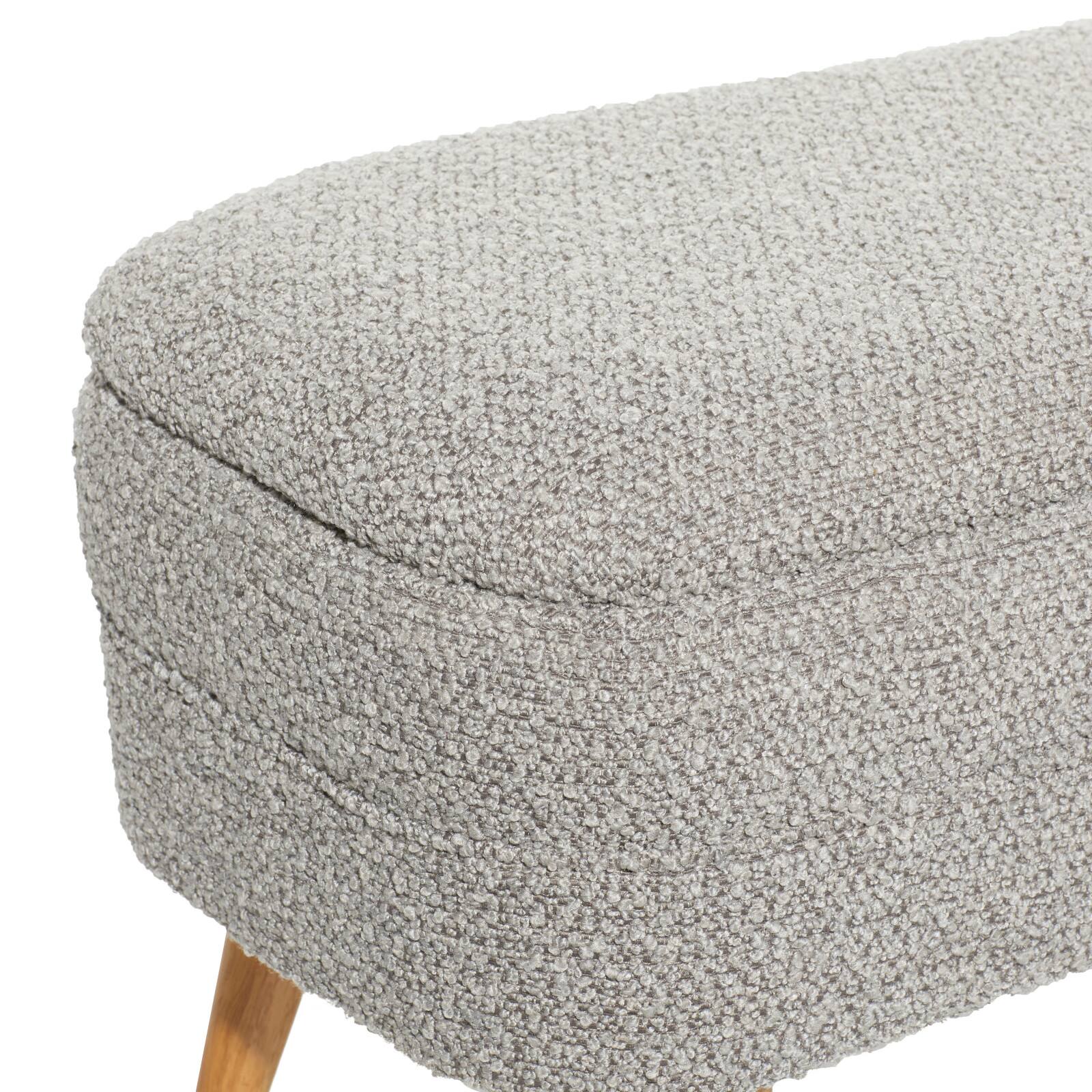 40&#x22; Contemporary Polyester &#x26; Wood Storage Bench