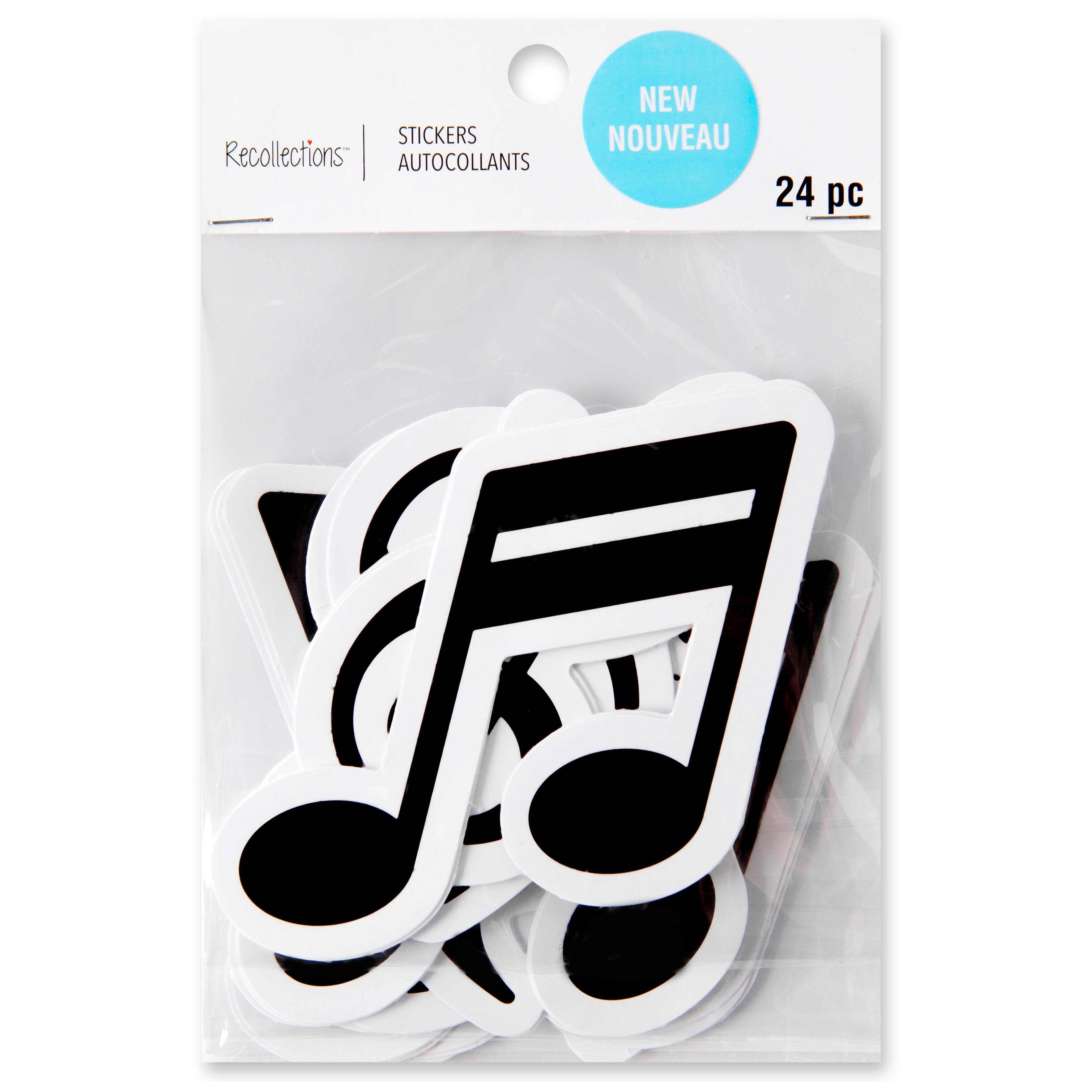12 Pack: Music Notes Die Cut Stickers by Recollections&#x2122;