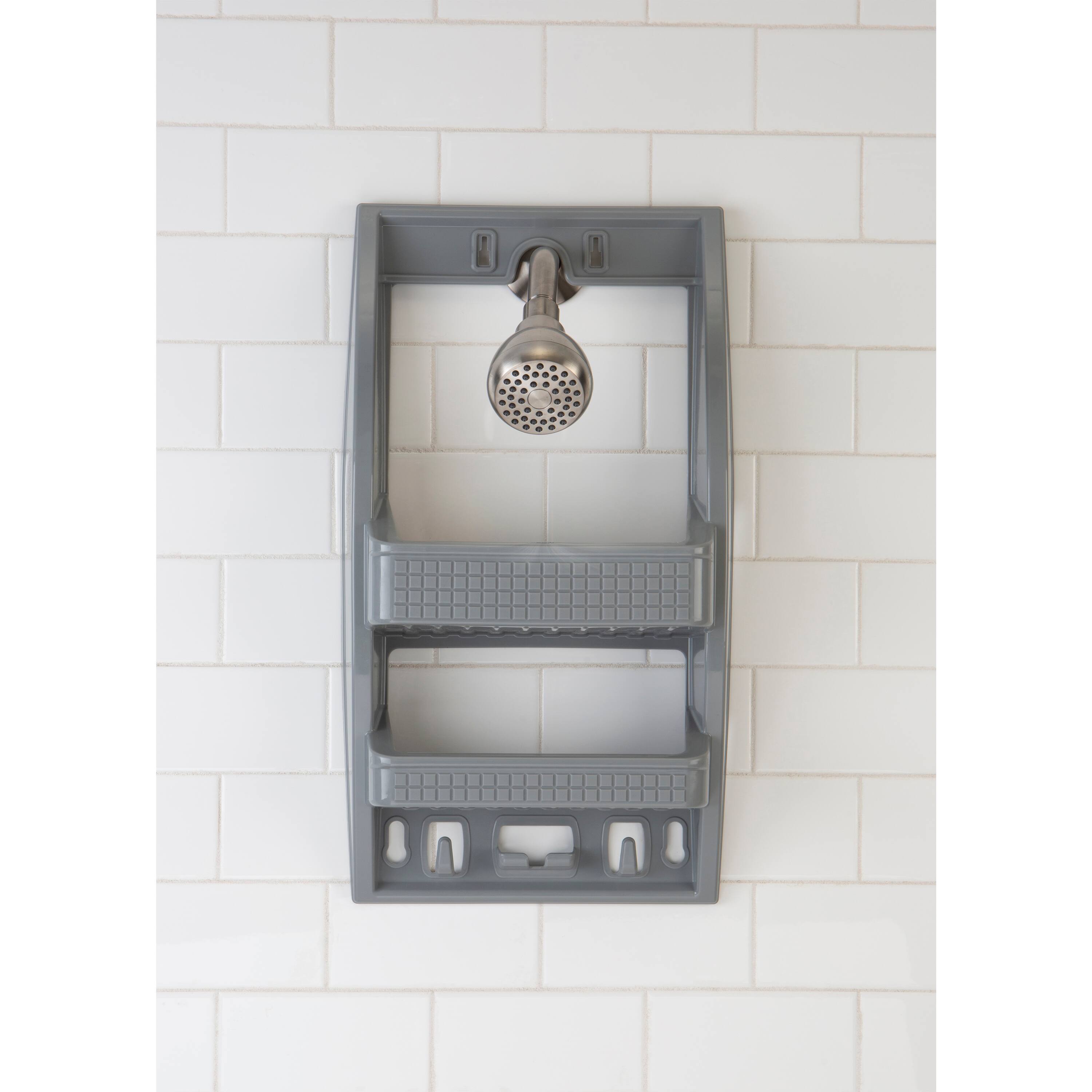 Bath Bliss Gray Multi Hanging Option Shower Caddy