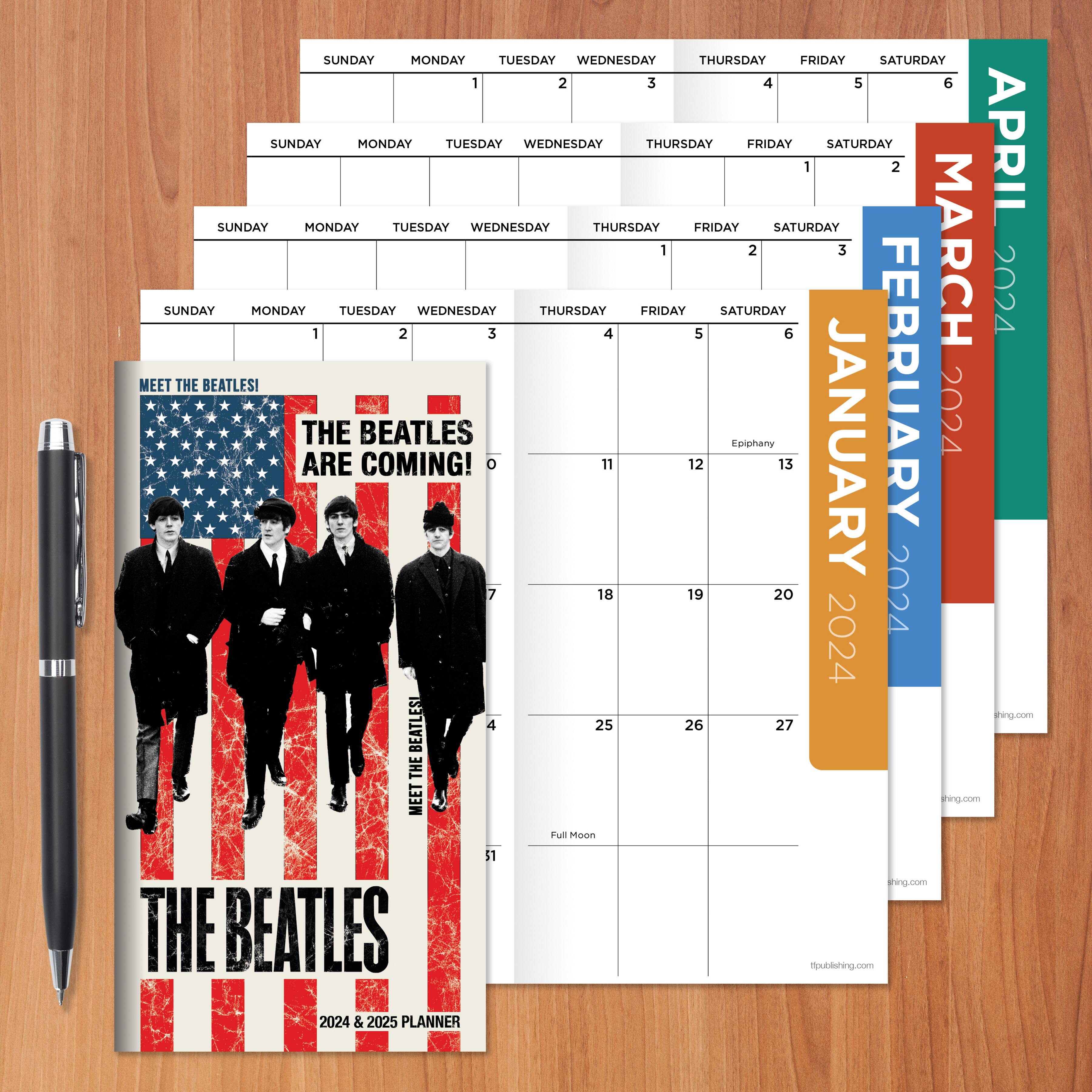 TF Publishing 2024-2025 The Beatles Small Monthly Pocket Planner