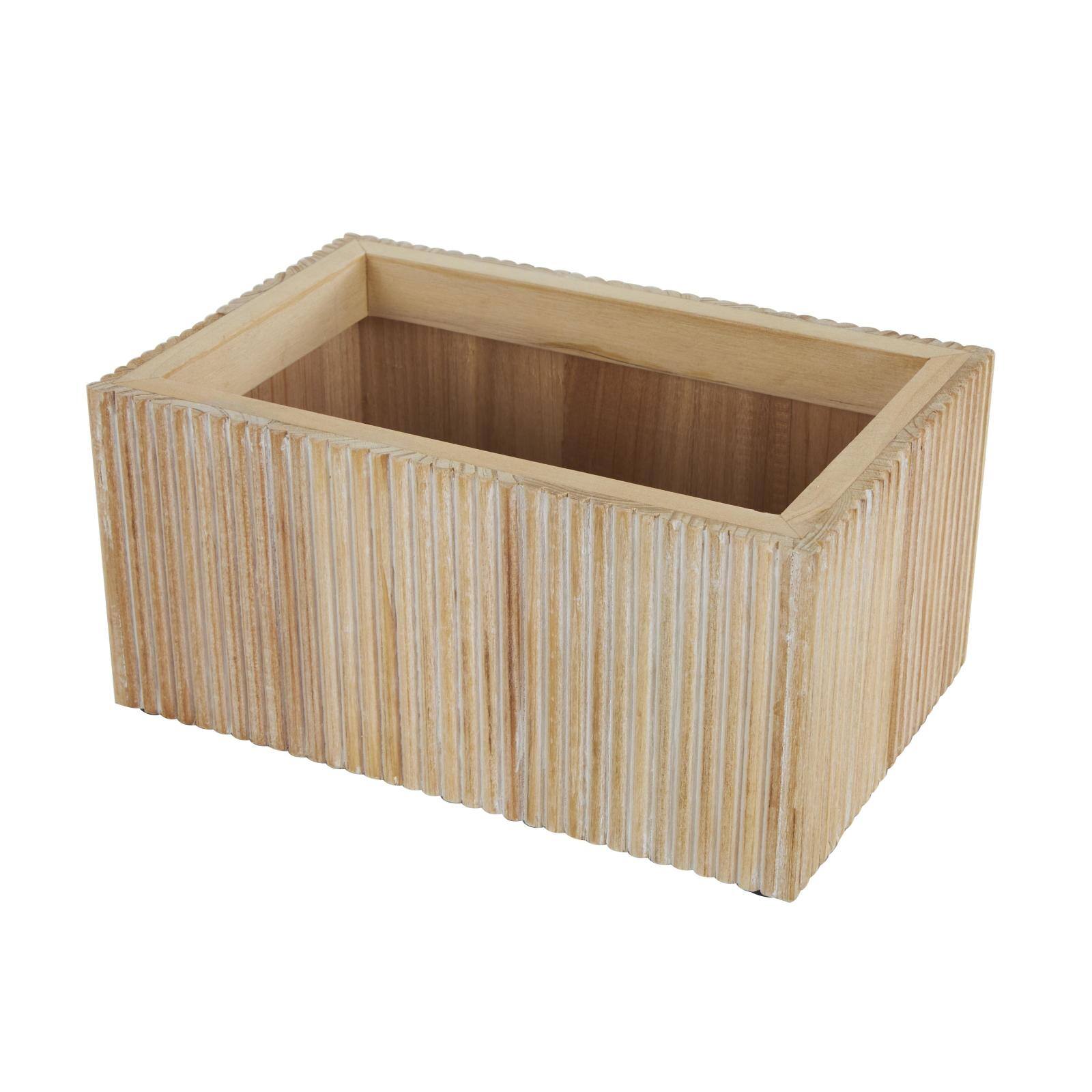 Cream Ribbed Storage Decorative Box Set with White Lids
