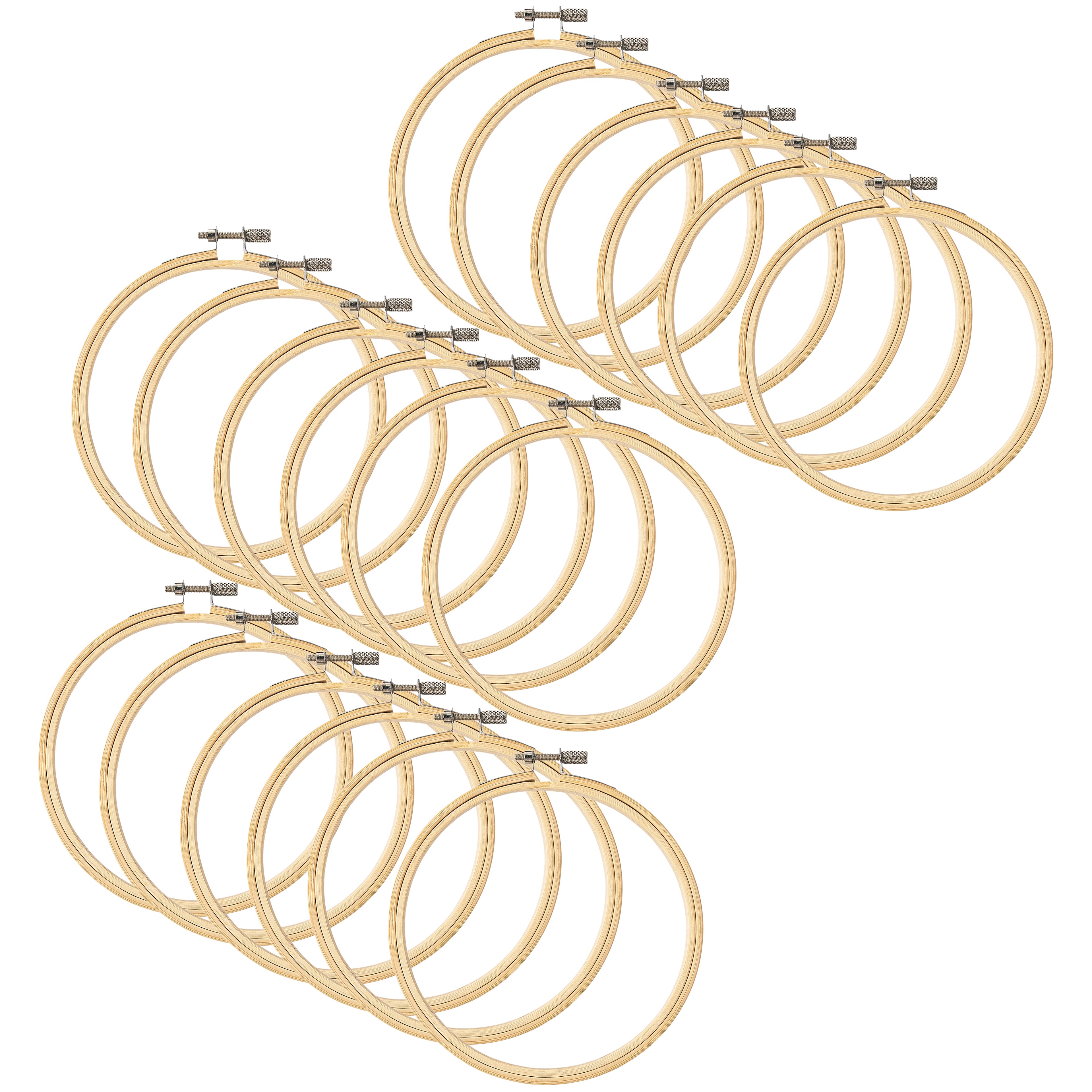 18 Pack: Wooden Embroidery Hoop by Loops & Threads™