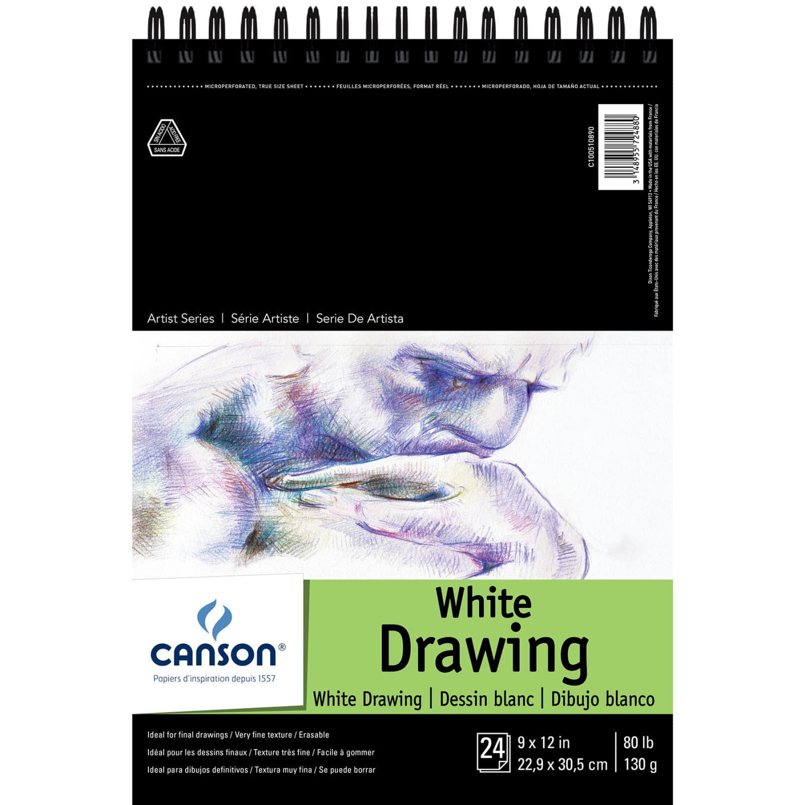 Canson® 1557® Artist Series Pure White Drawing Pad