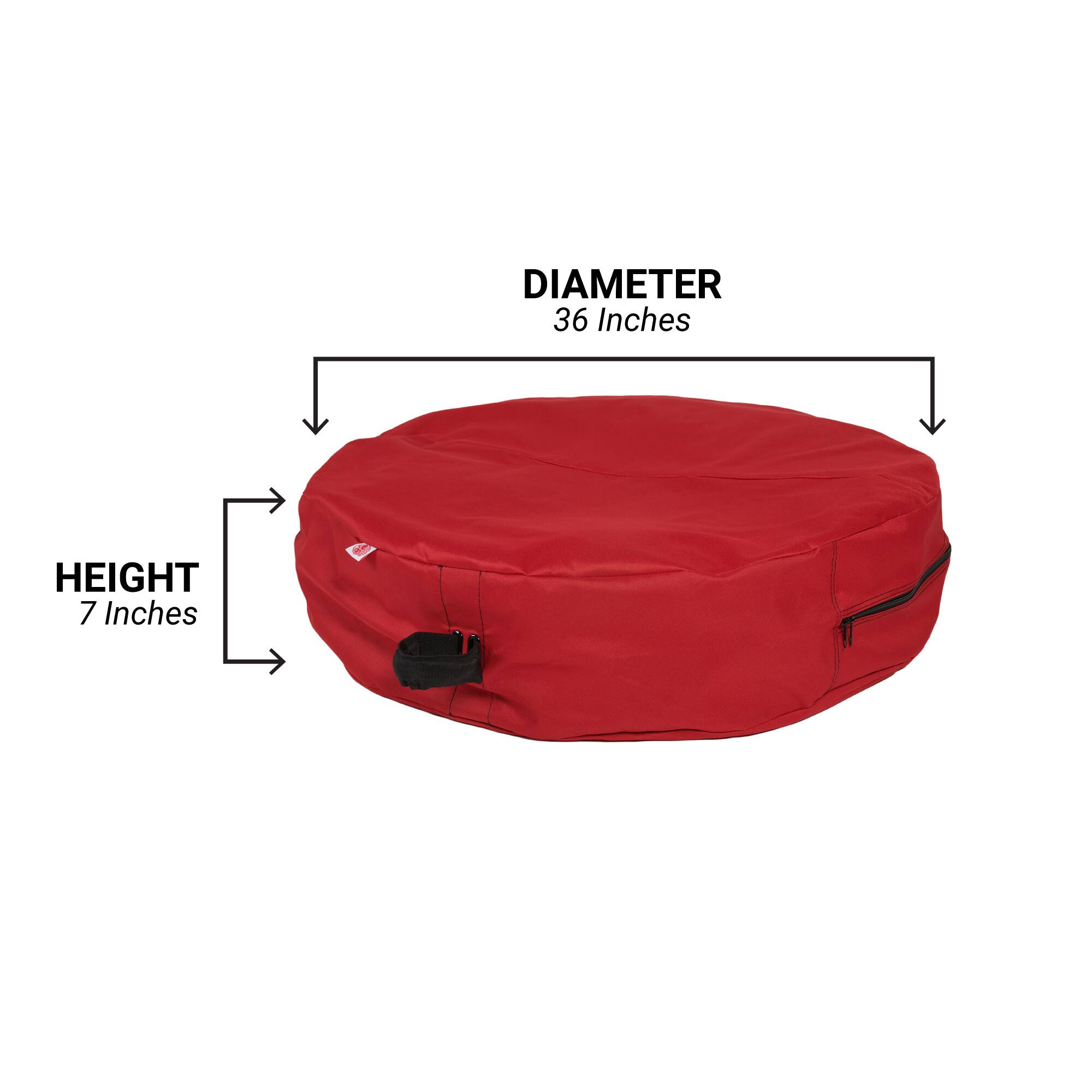 Santa's Bag 36" Hanging Christmas Wreath Storage Container