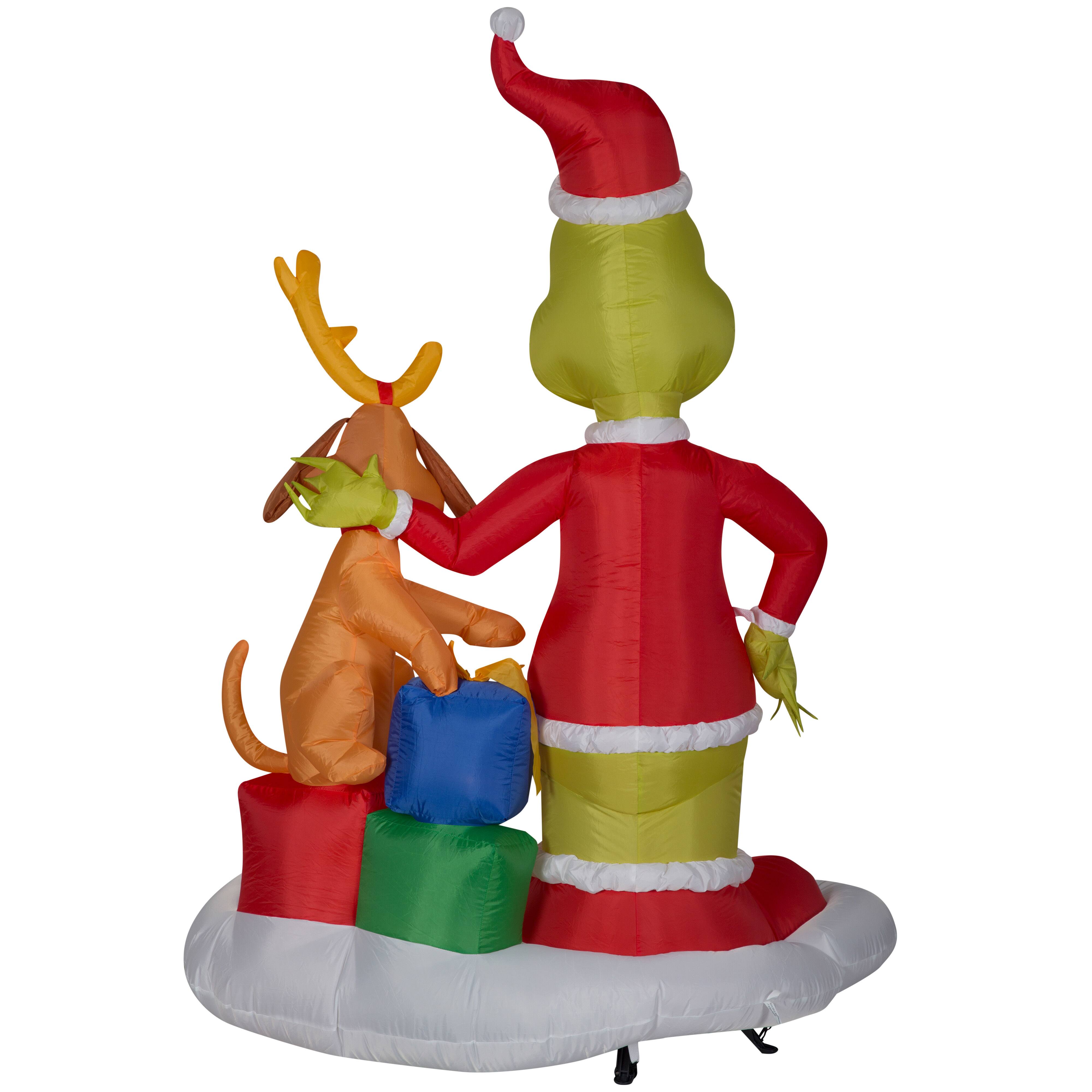 6ft. Airblown® Inflatable Grinch & Max with Presents