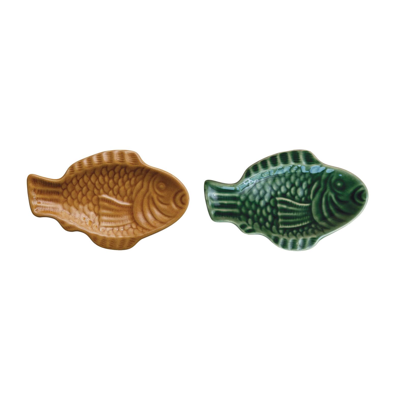 Hello Honey® 8.5" Maritime Fish Shape Stoneware Dish Set