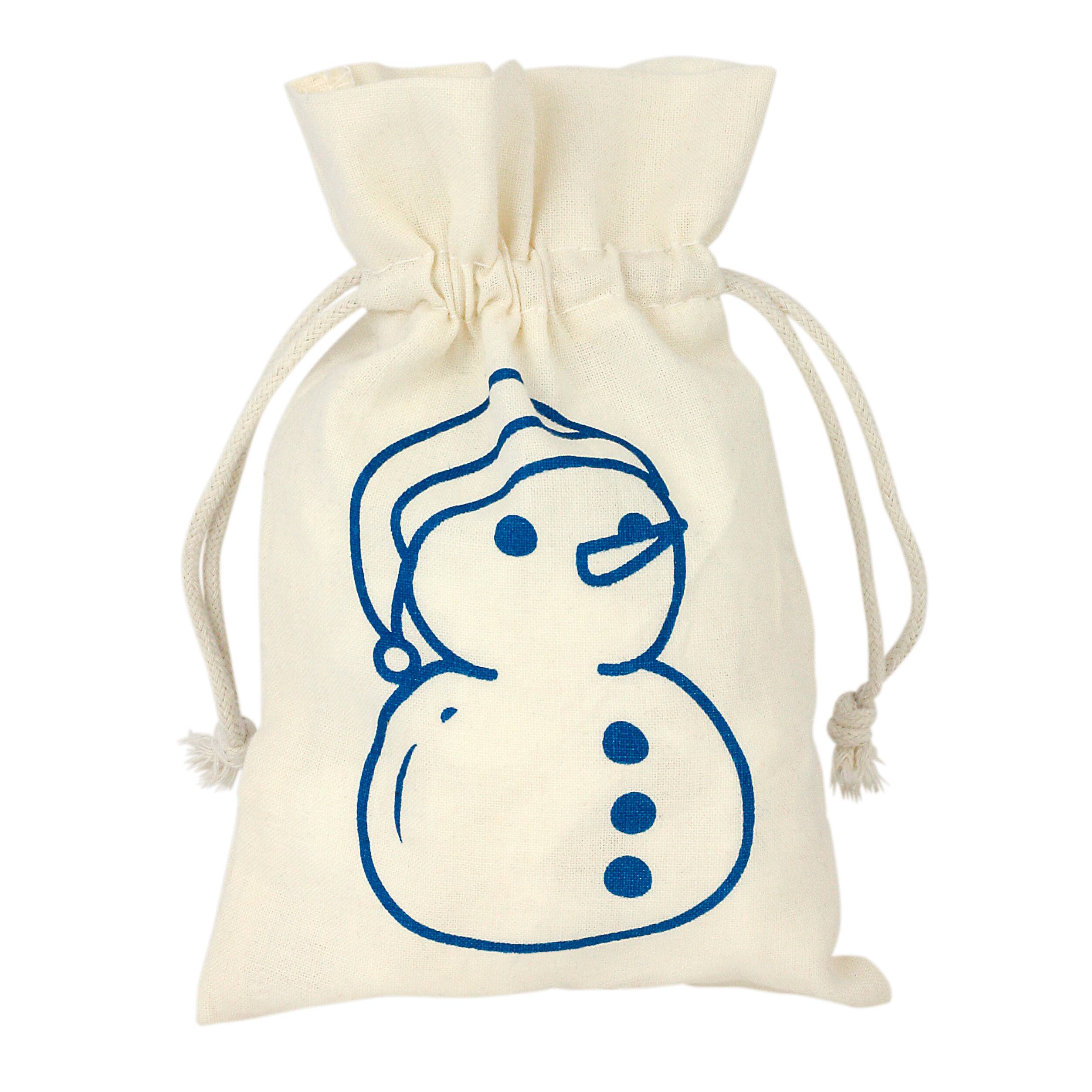Vintage Christmas Colorized Coins in Snowman Canvasbag