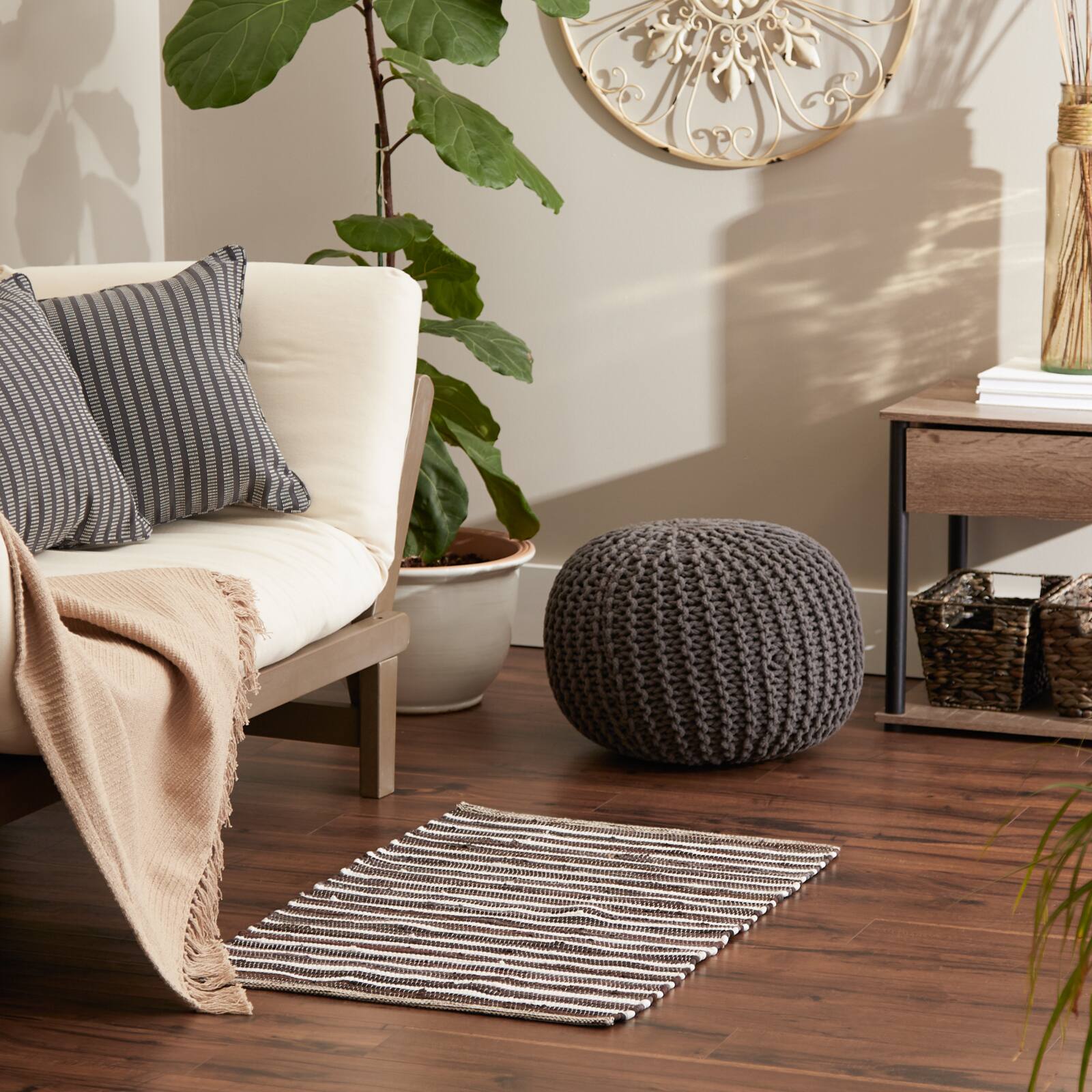 DII® Slim Stripe Cotton Chindi Rug, 2ft. x 3ft.