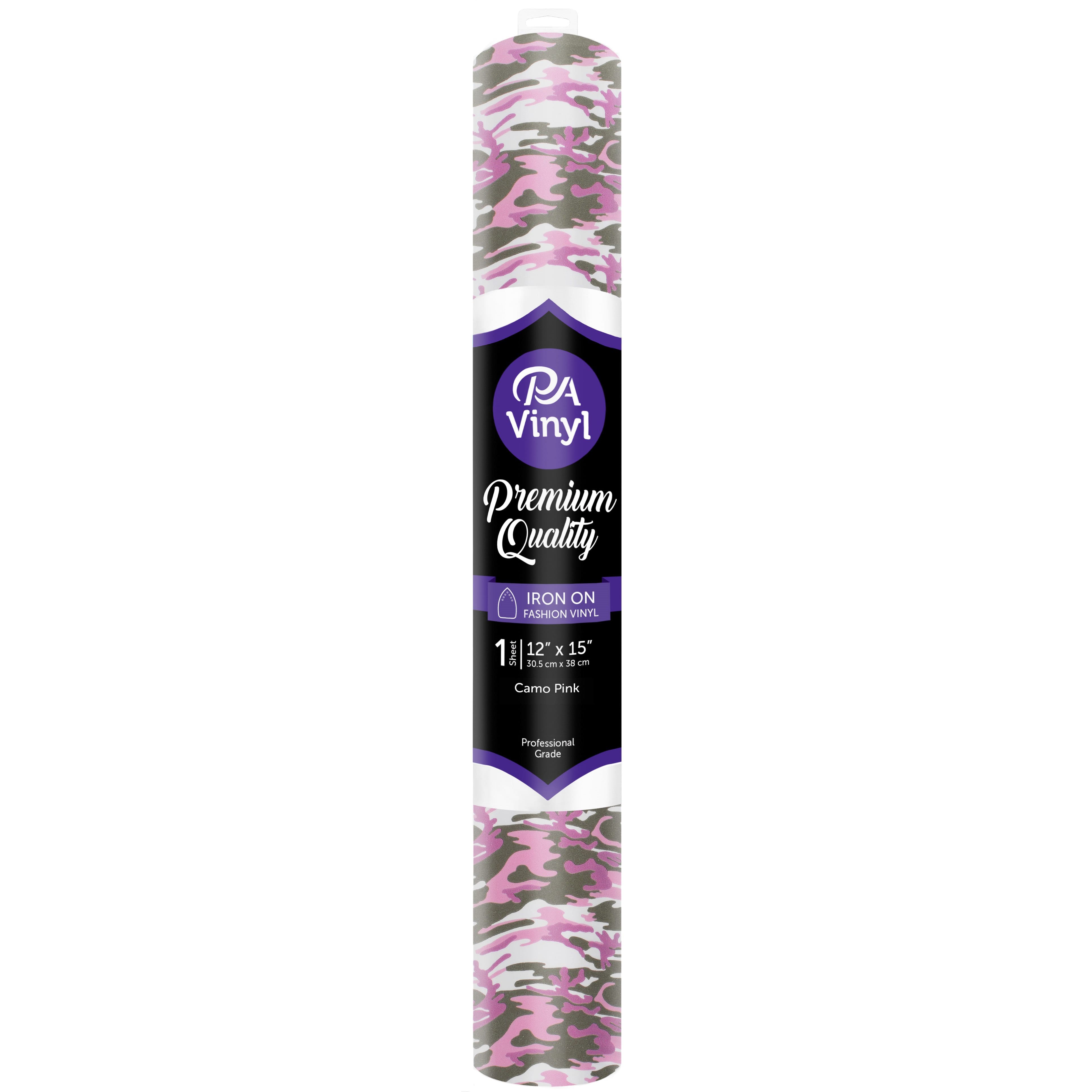 PA Vinyl Camo Pink Print Iron On Vinyl