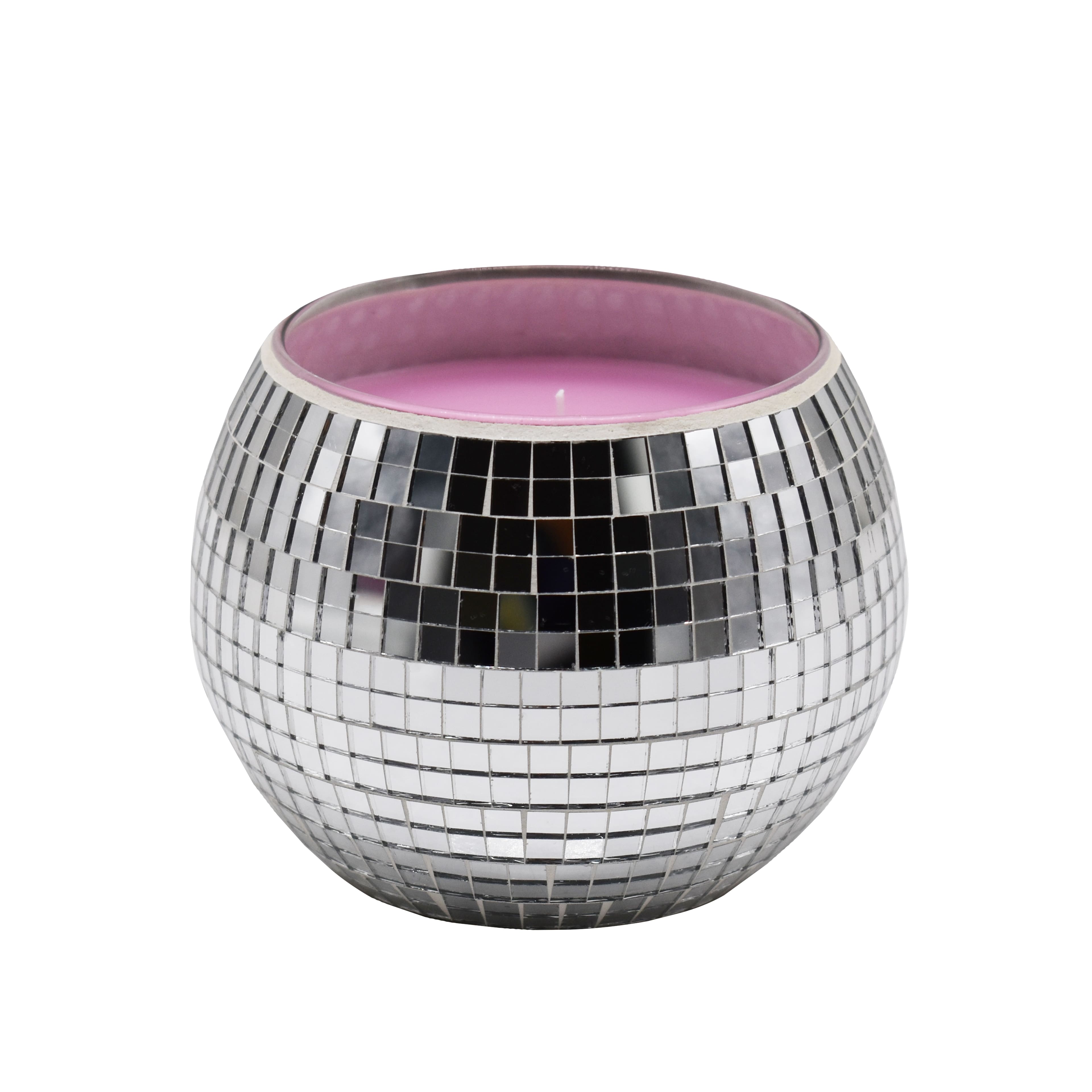 5.6oz Pink Disco Ball Dazzle &#x26; Sparkle Scented Candle