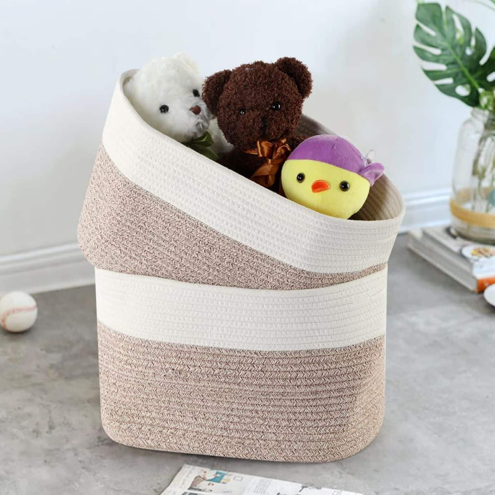 NEX&#x2122; Cotton Rope Storage Baskets, 3ct.