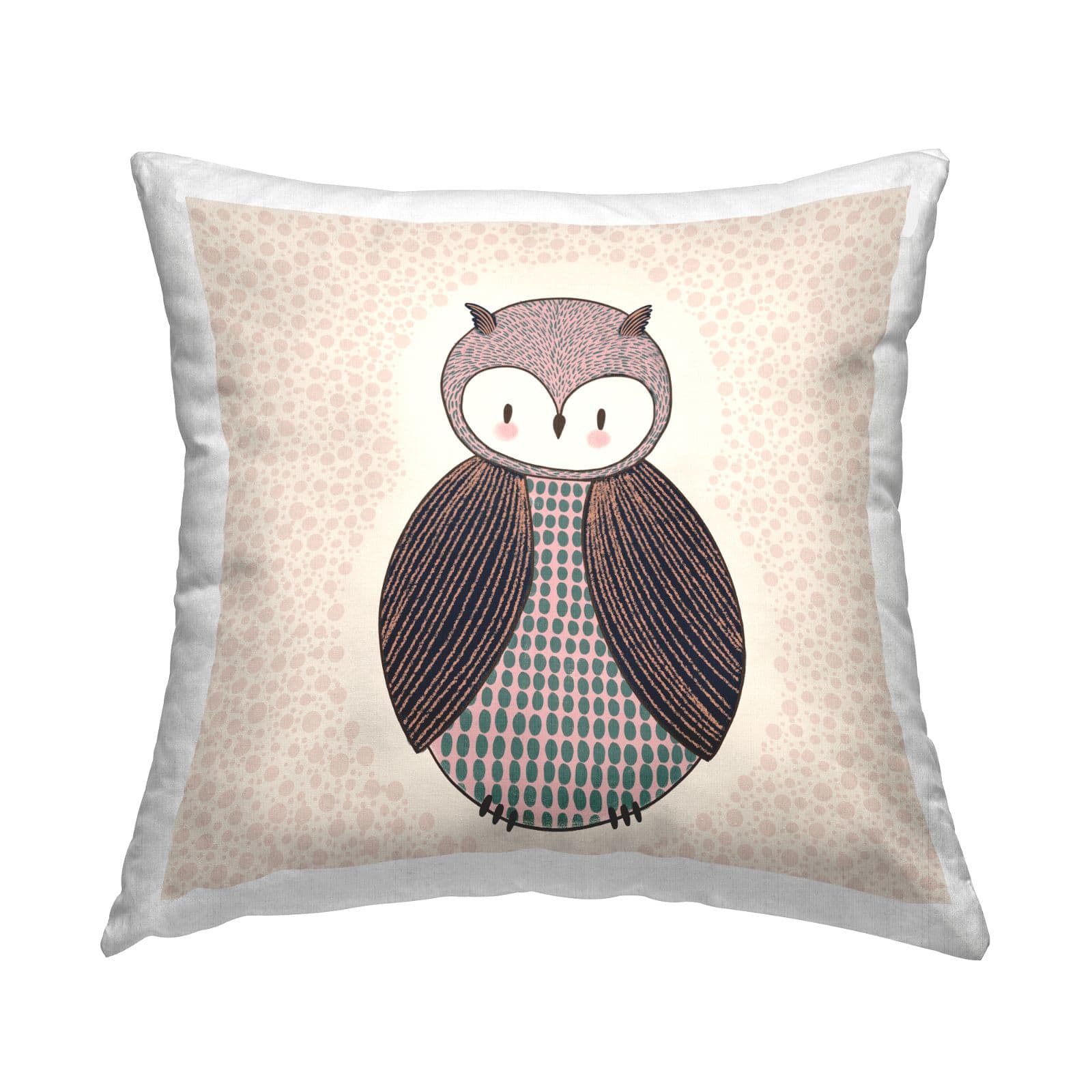 Stupell Industries Patterned Owl Nursery Nature Animal Throw Pillow, 18&#x22; x 18&#x22;