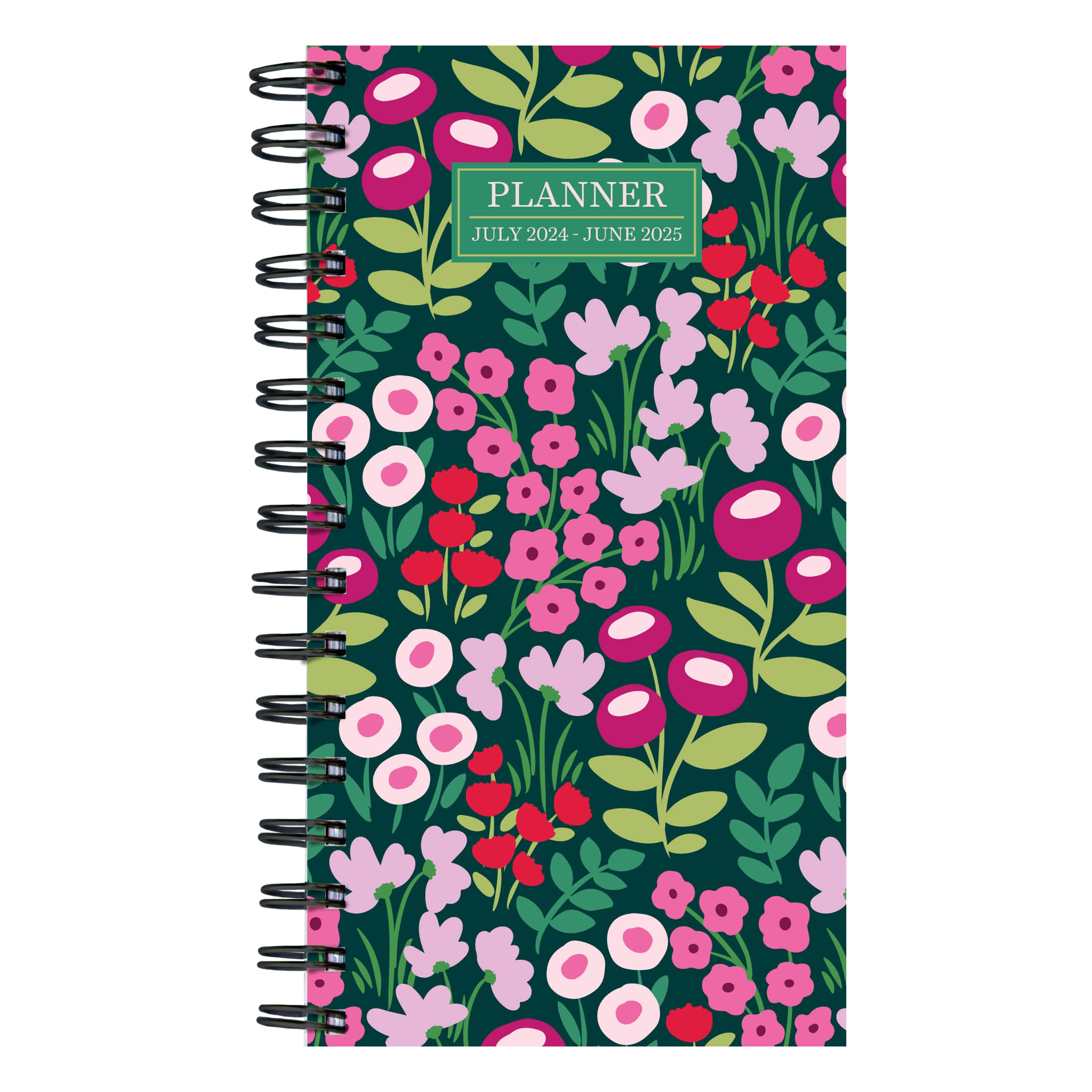 TF Publishing 2025 Floral Burst Small Weekly Monthly Spiral Planner