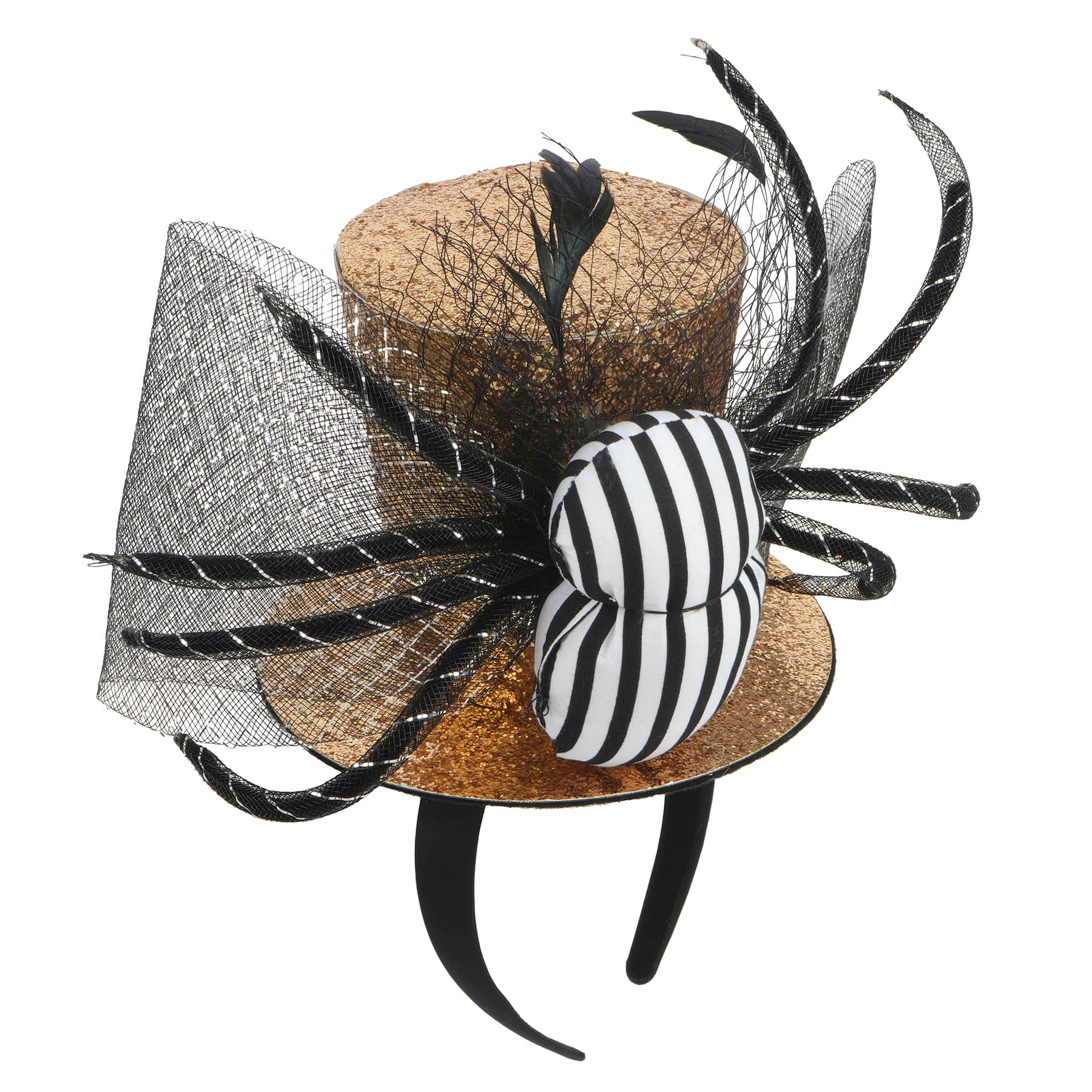 Gold Top Hat with Spider Headband by Celebrate It&#x2122;