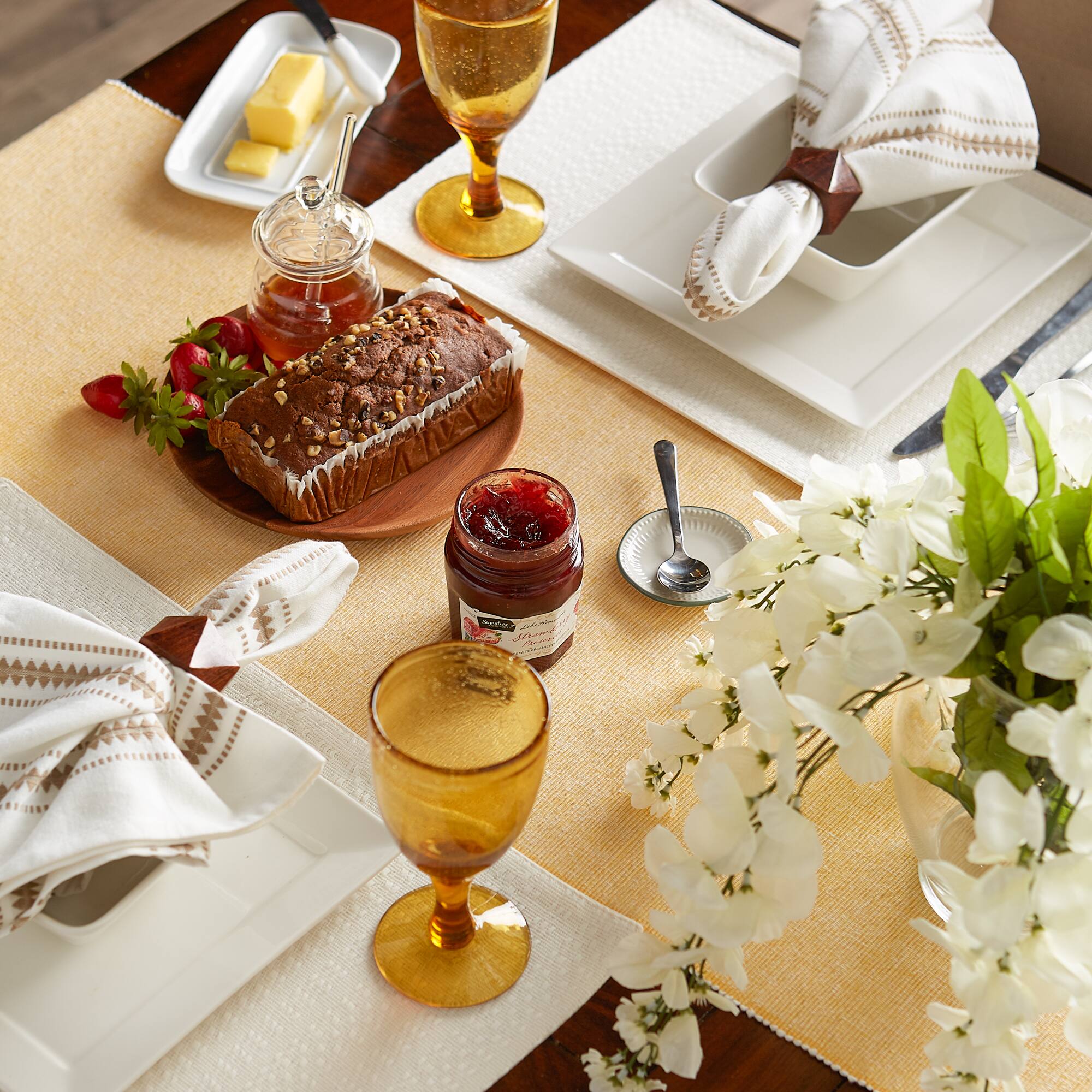 DII&#xAE; 72&#x22; Chambray Ribbed Cotton Table Runner