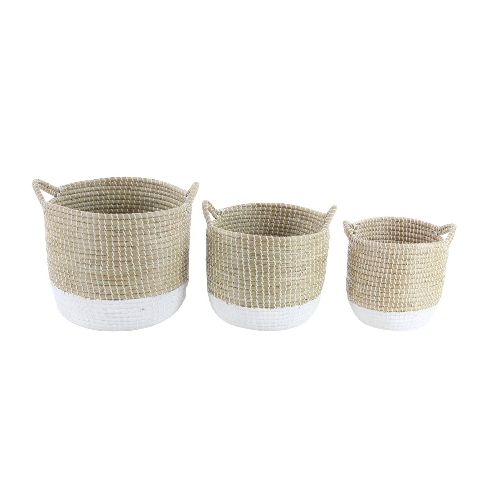 CosmoLiving by Cosmopolitan Brown Sea Grass Contemporary Storage Basket Set