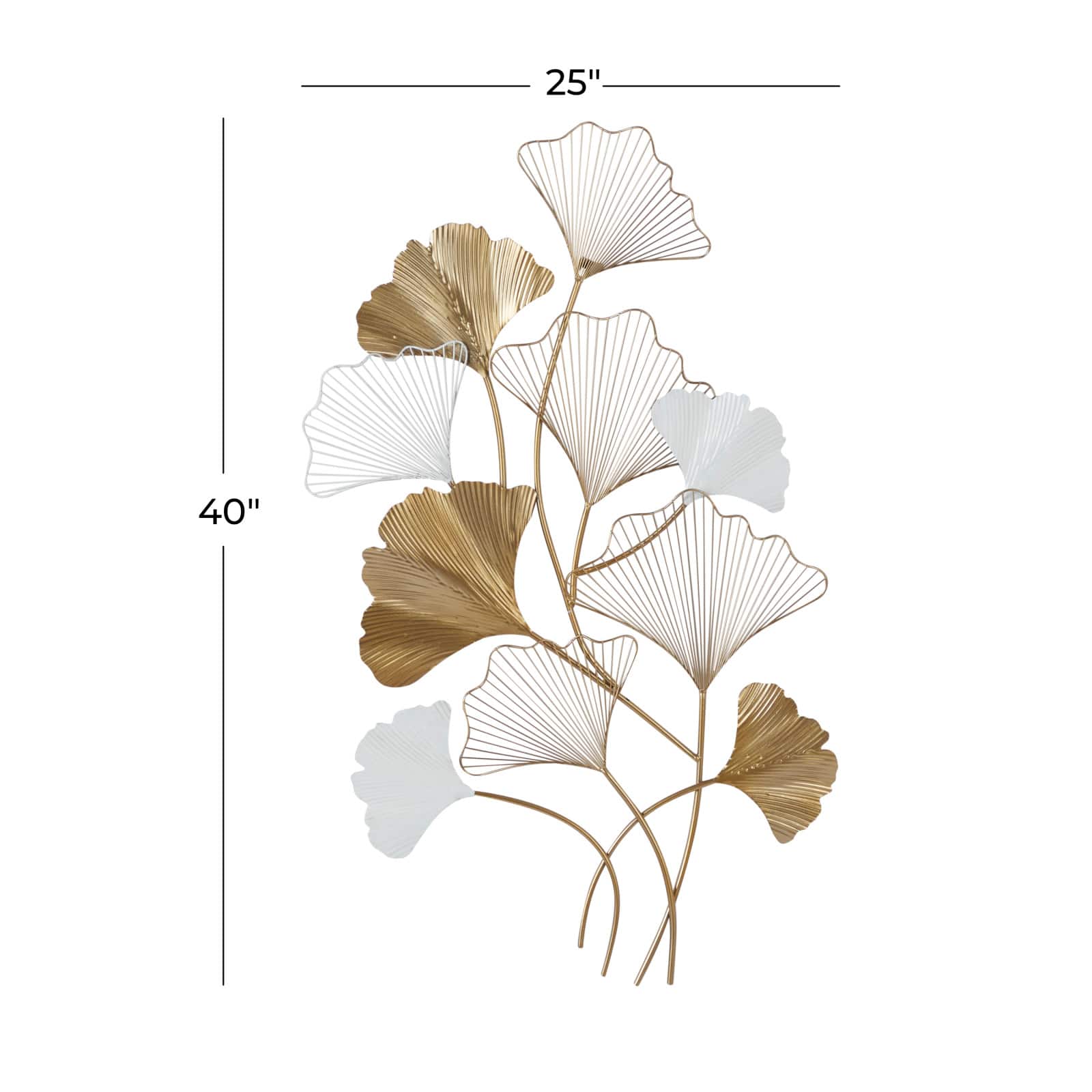 40&#x22; Gold Glam Floral Wall D&#xE9;cor
