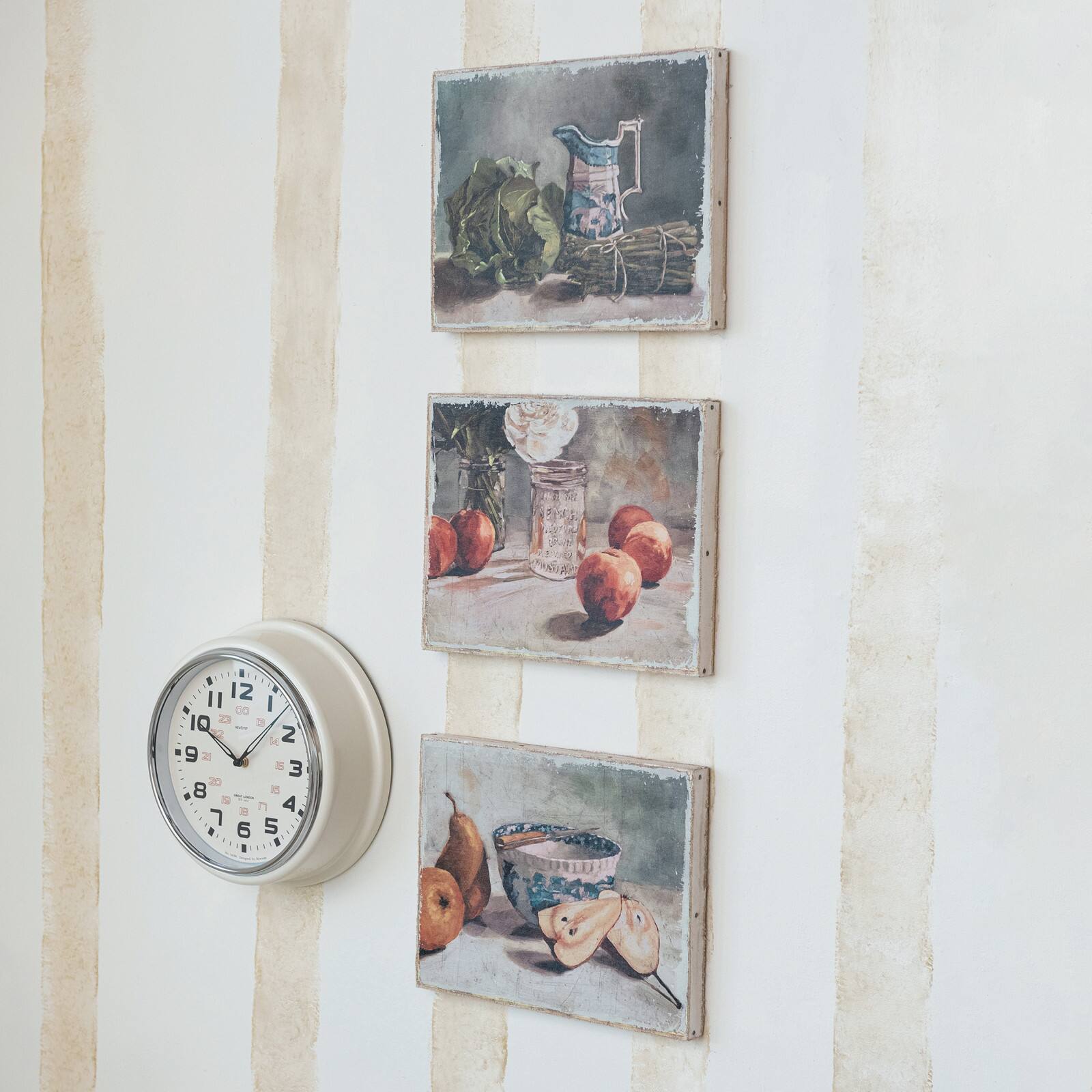 Hello Honey&#xAE; 12&#x22; Cream Chic Round Wall Clock