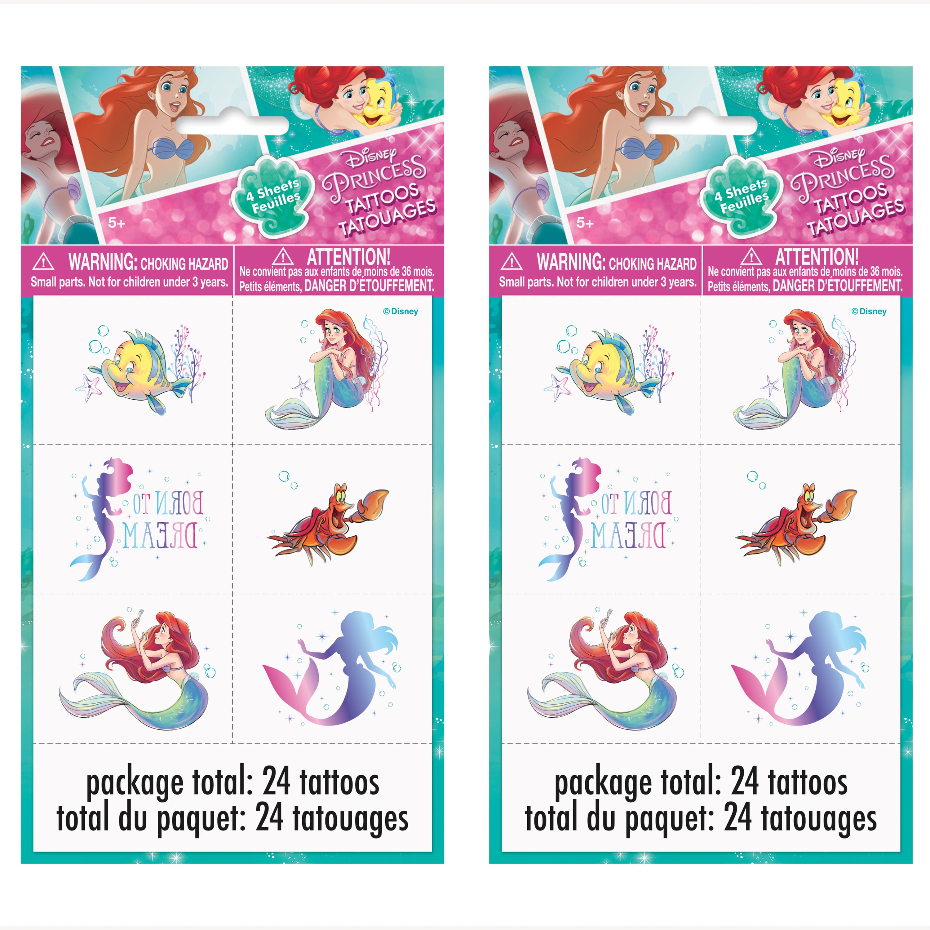 Set of 8 Party Treat Bags by Disney Princess of the Sea by Wilton LITTLE MERMAID
