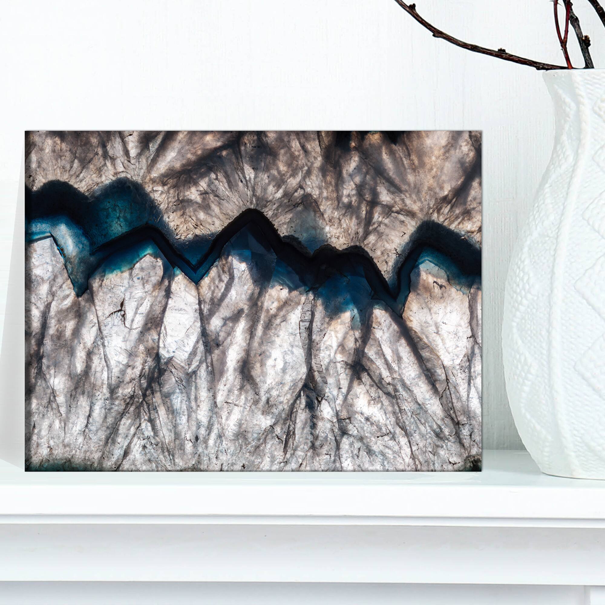 Designart - Backlit Mineral Macro - Abstract Canvas Wall Art Print