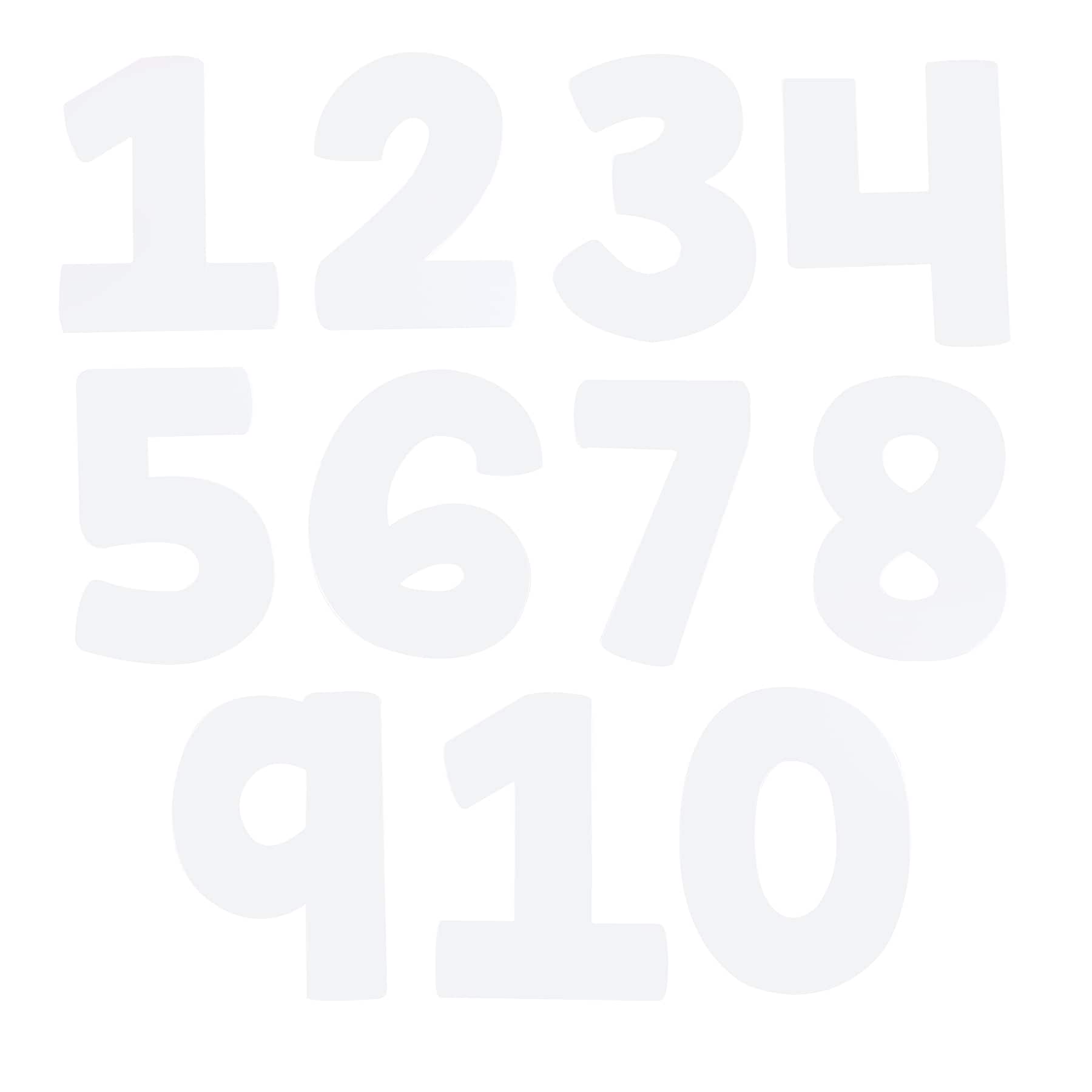 12 Packs: 11 ct. (132 total) 7" White Paper Collage Numbers by Creatology™