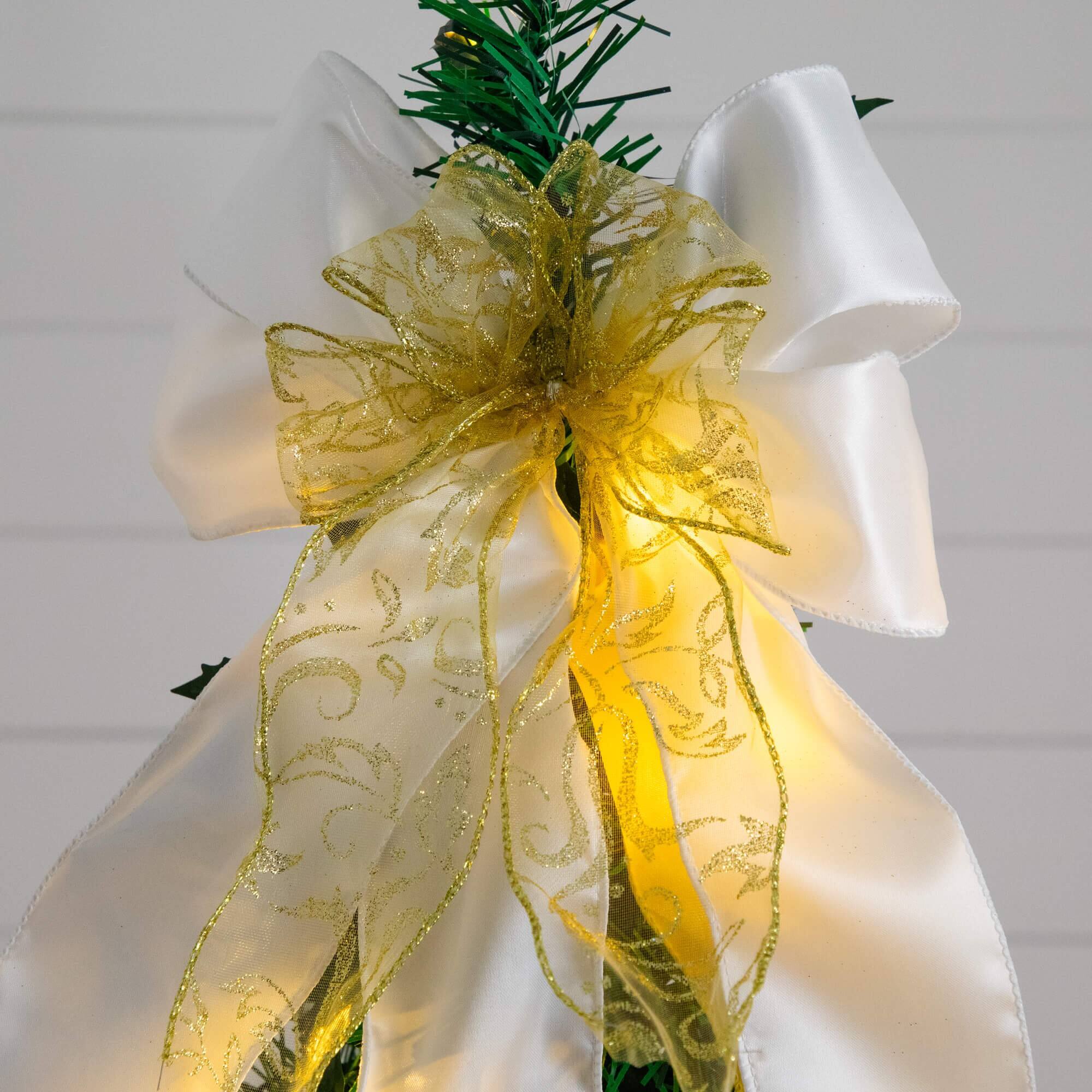 5ft. Pre-Lit Pop-Up Green Artificial Christmas Tree, Warm White LED Lights