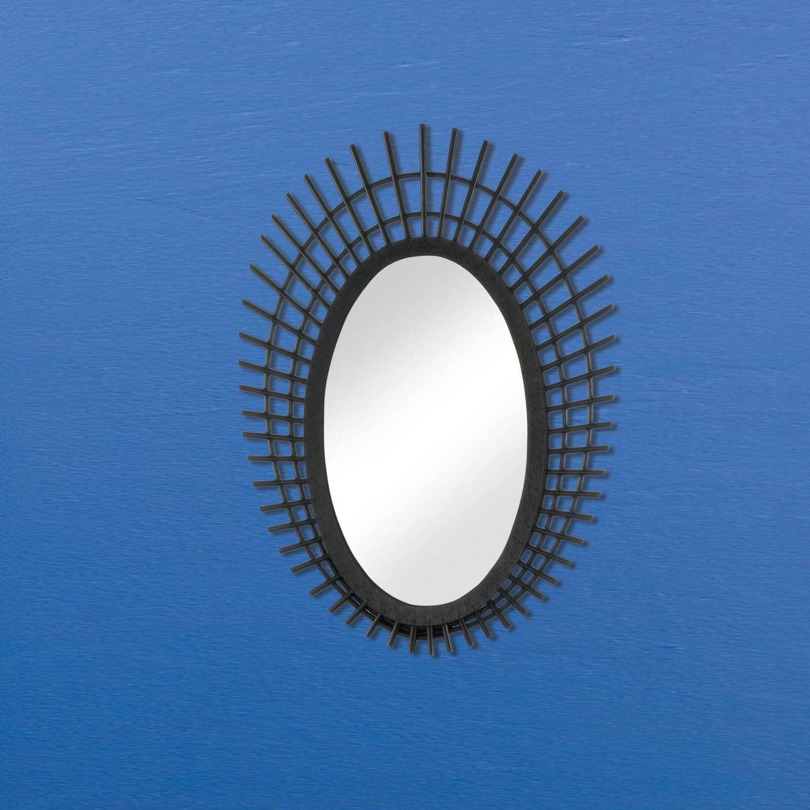 Nikki Chu Riki 24.5&#x22; Black Bamboo Mirror