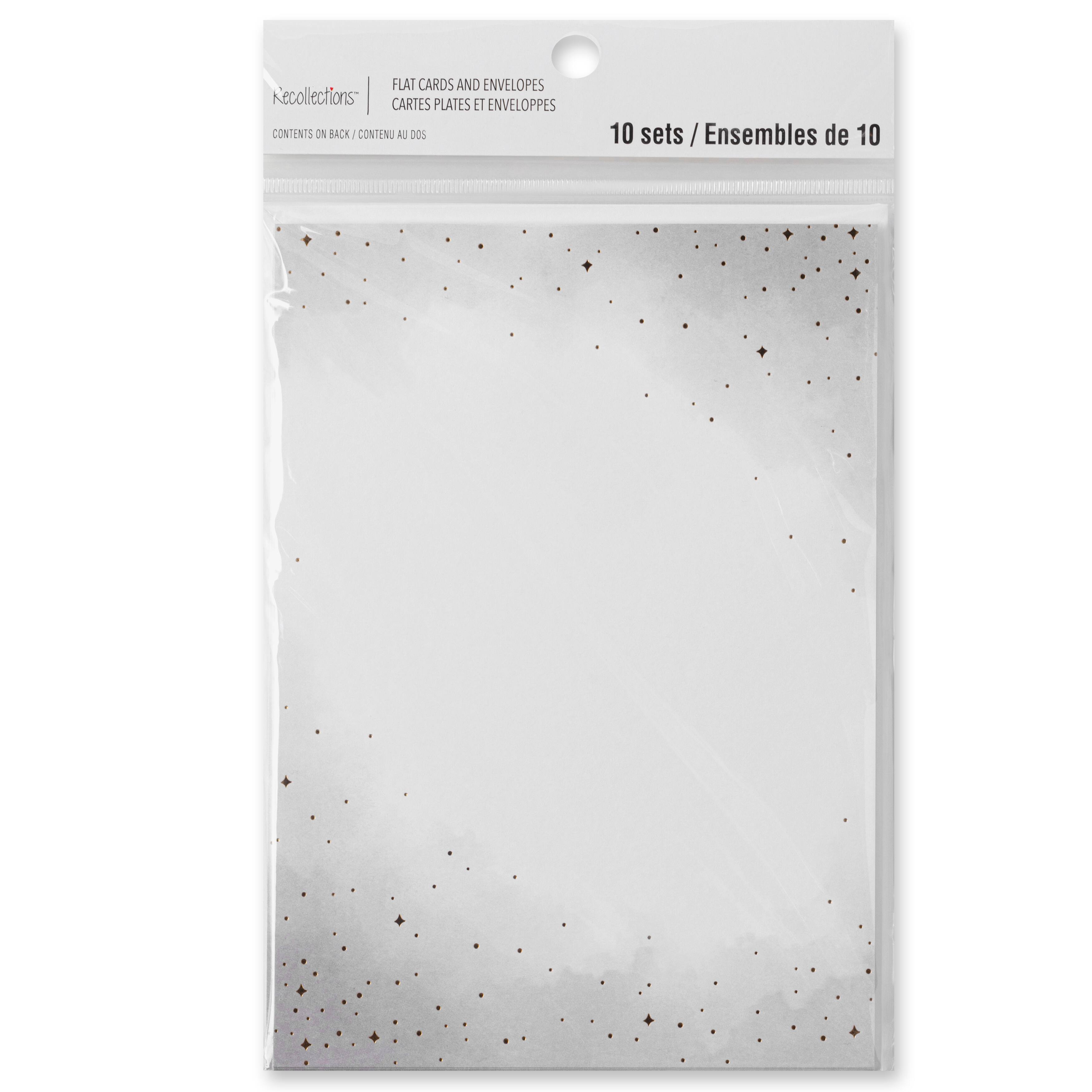 12 Packs: 10 ct. (120 total) 5&#x22; x 7&#x22; Gold Stars Flat Cards &#x26; Envelopes by Recollections&#x2122;