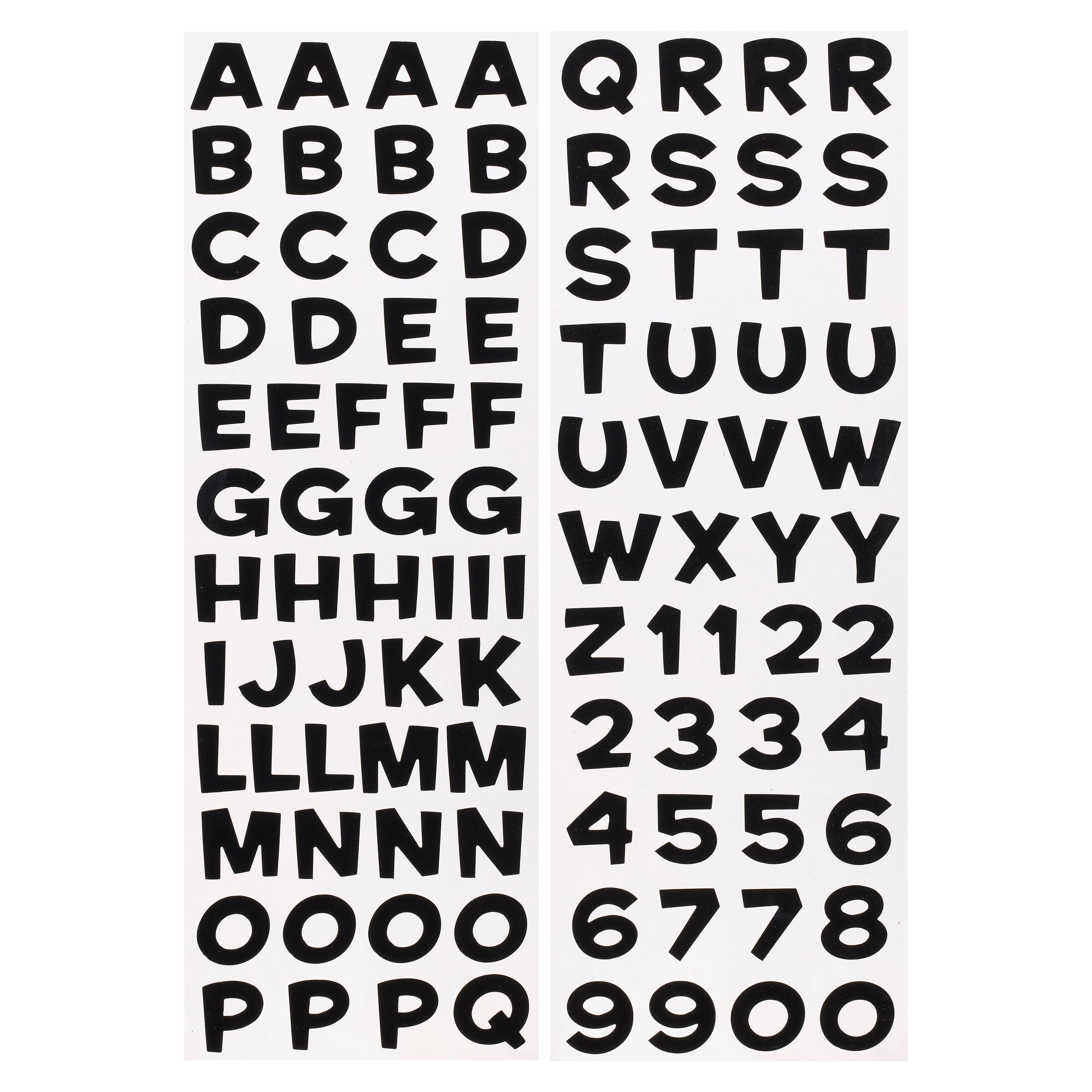 12 Packs: 98 ct. (1,176 total) Black Alphabet Stickers by Recollections&#x2122;