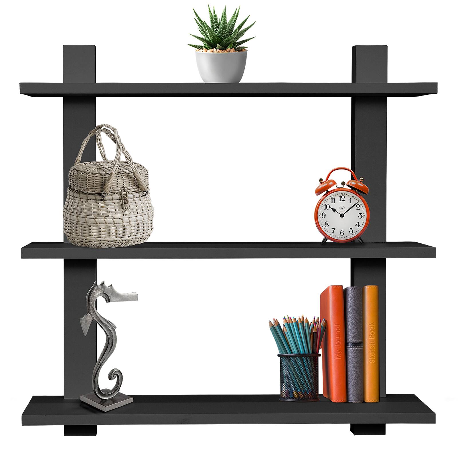 Sorbus 23.6&#x22; Triple Tier Floating Shelf