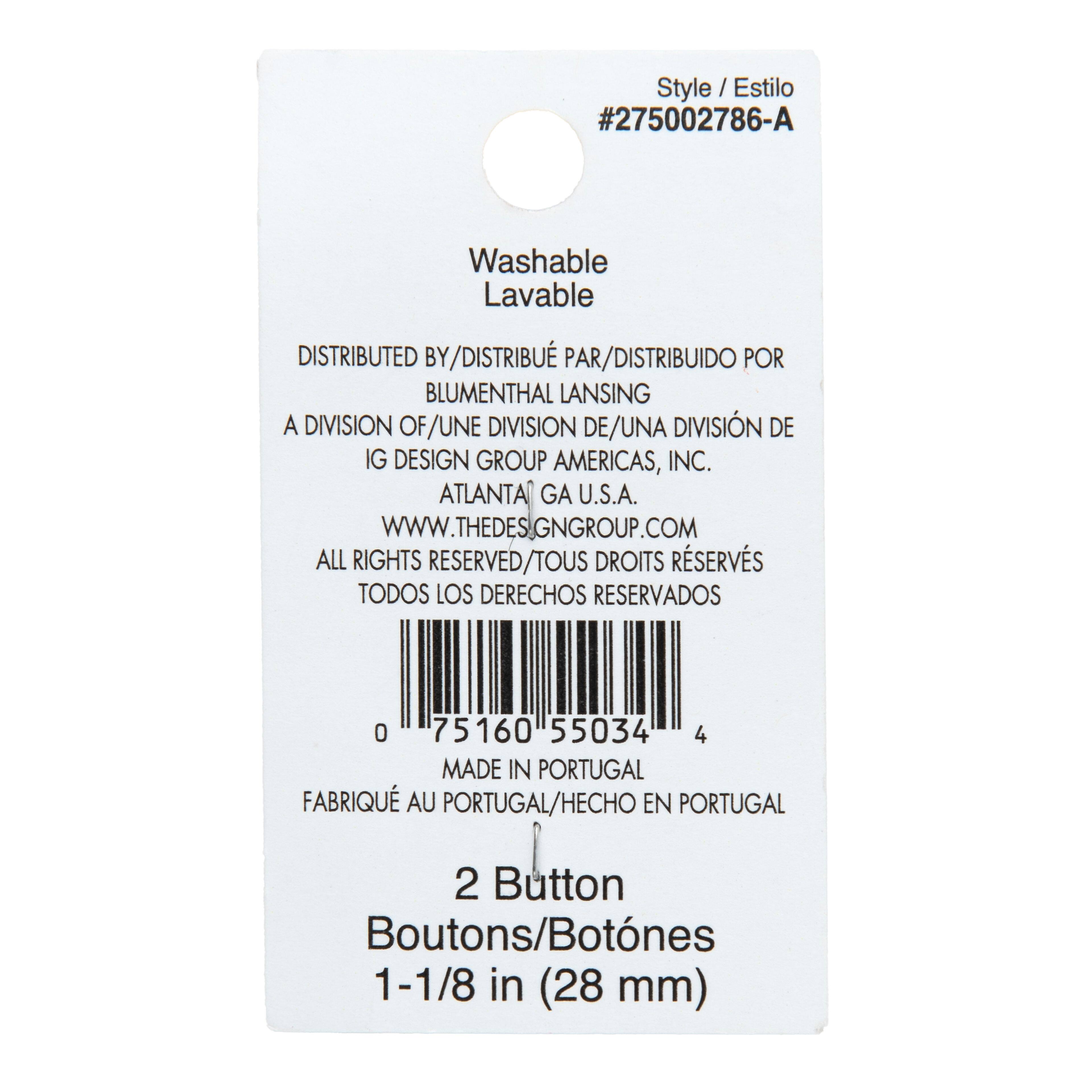 Organic Elements 1 1/8&#x22; Yellow Wood Buttons, 2ct.