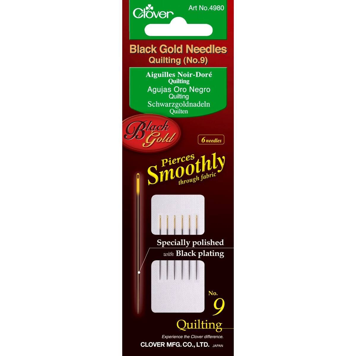 Clover Black Gold Quilting Needles