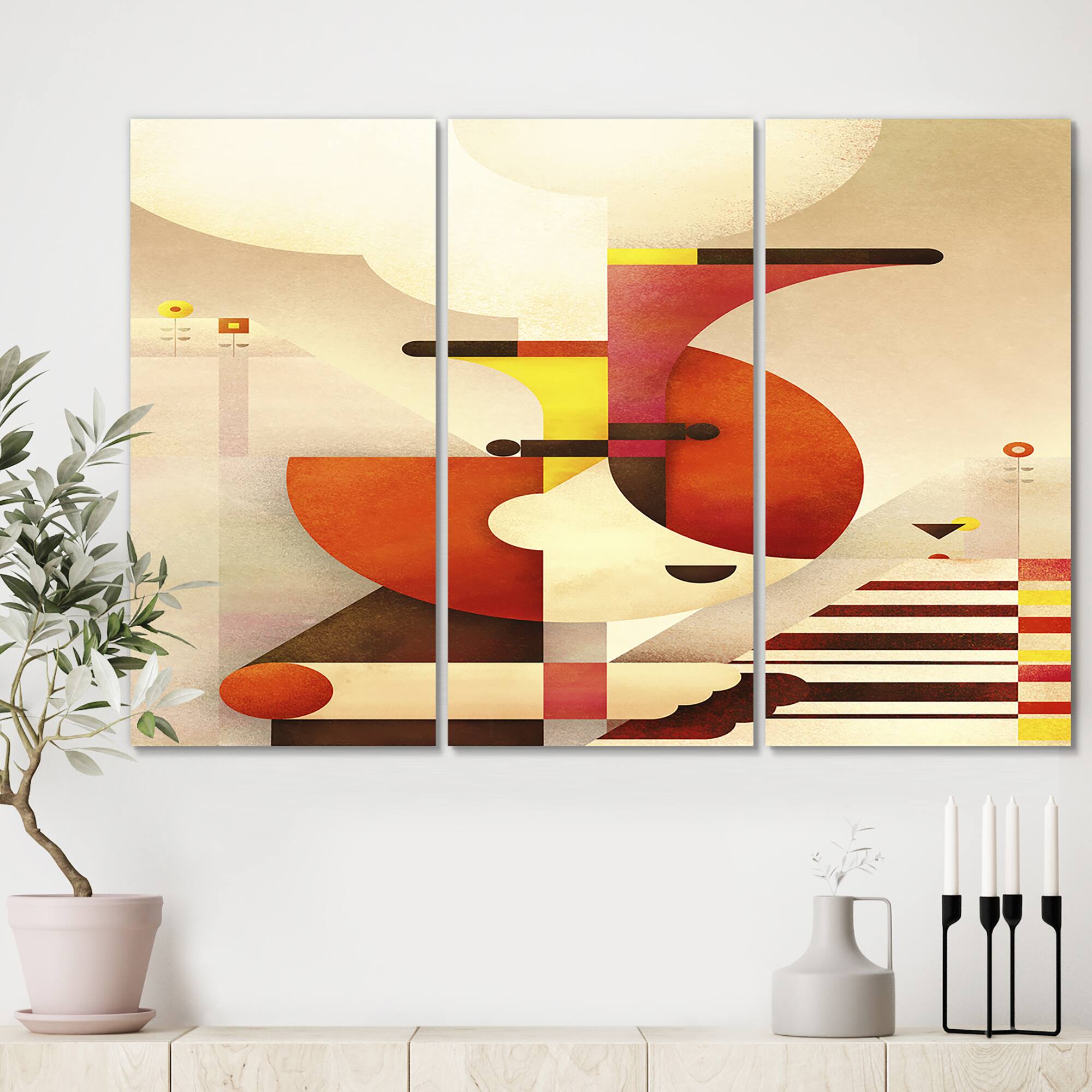 Designart - All That Jazz - Mid Century Modern Premium Canvas Wall Art