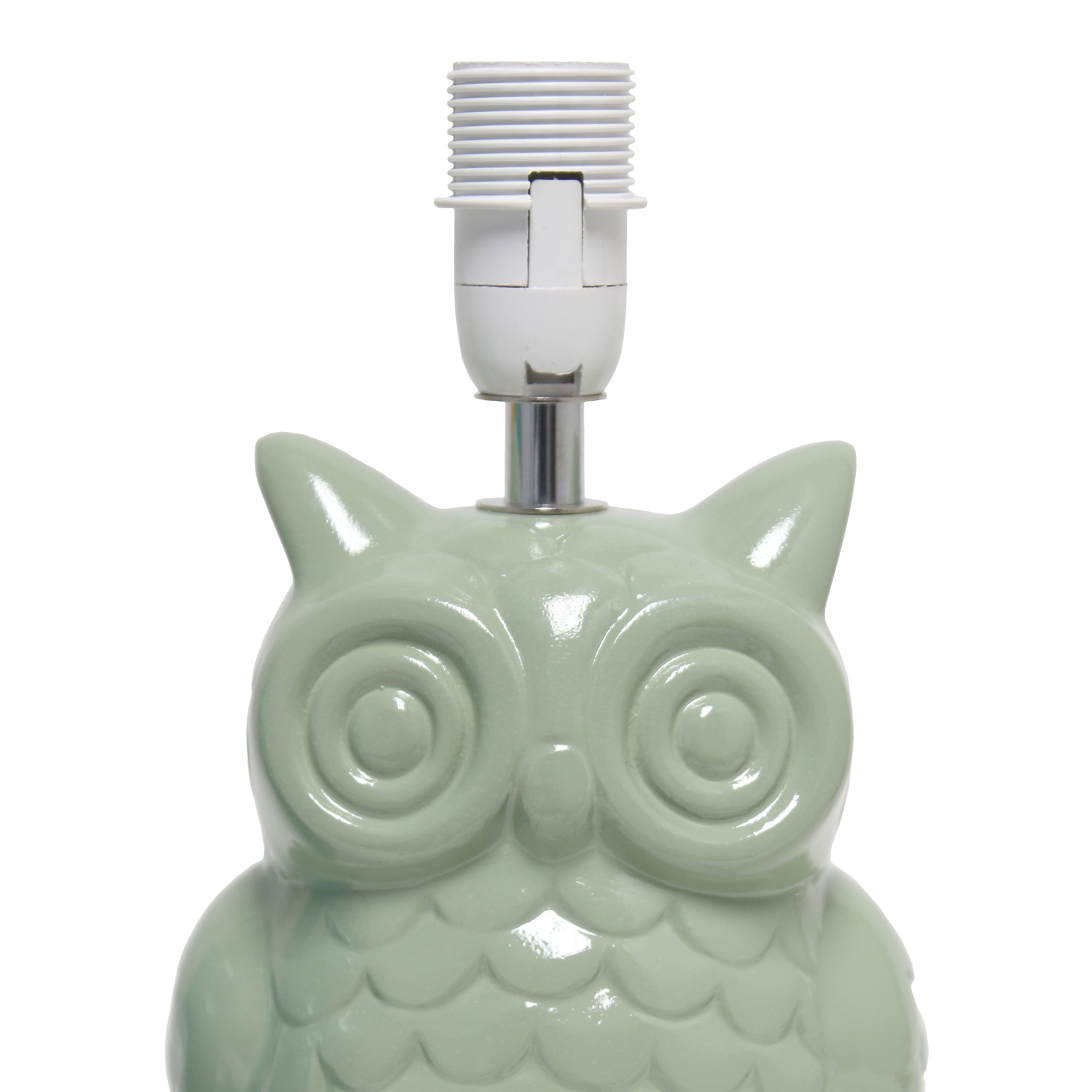 Simple Designs 13&#x22; Ceramic Owl Table Lamp