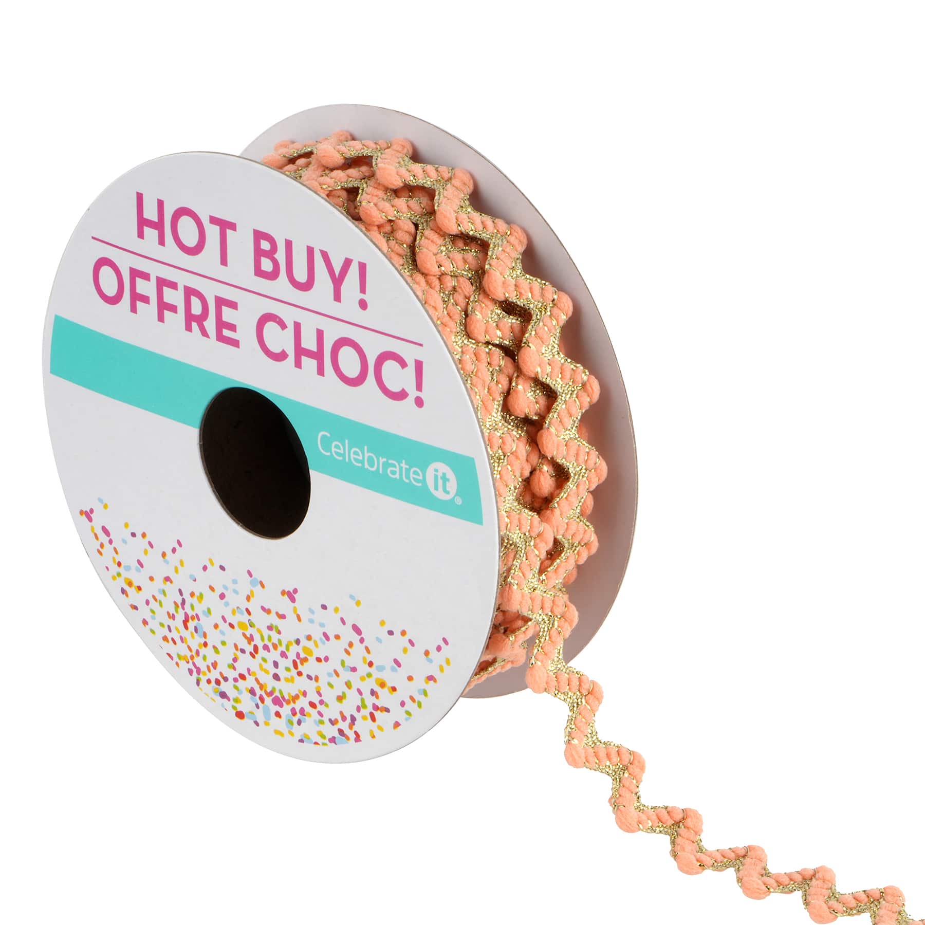 3/8&#x22; x 3yd. Gold Metallic Ric Rac Ribbon by Celebrate It&#xAE; Hot Buy!