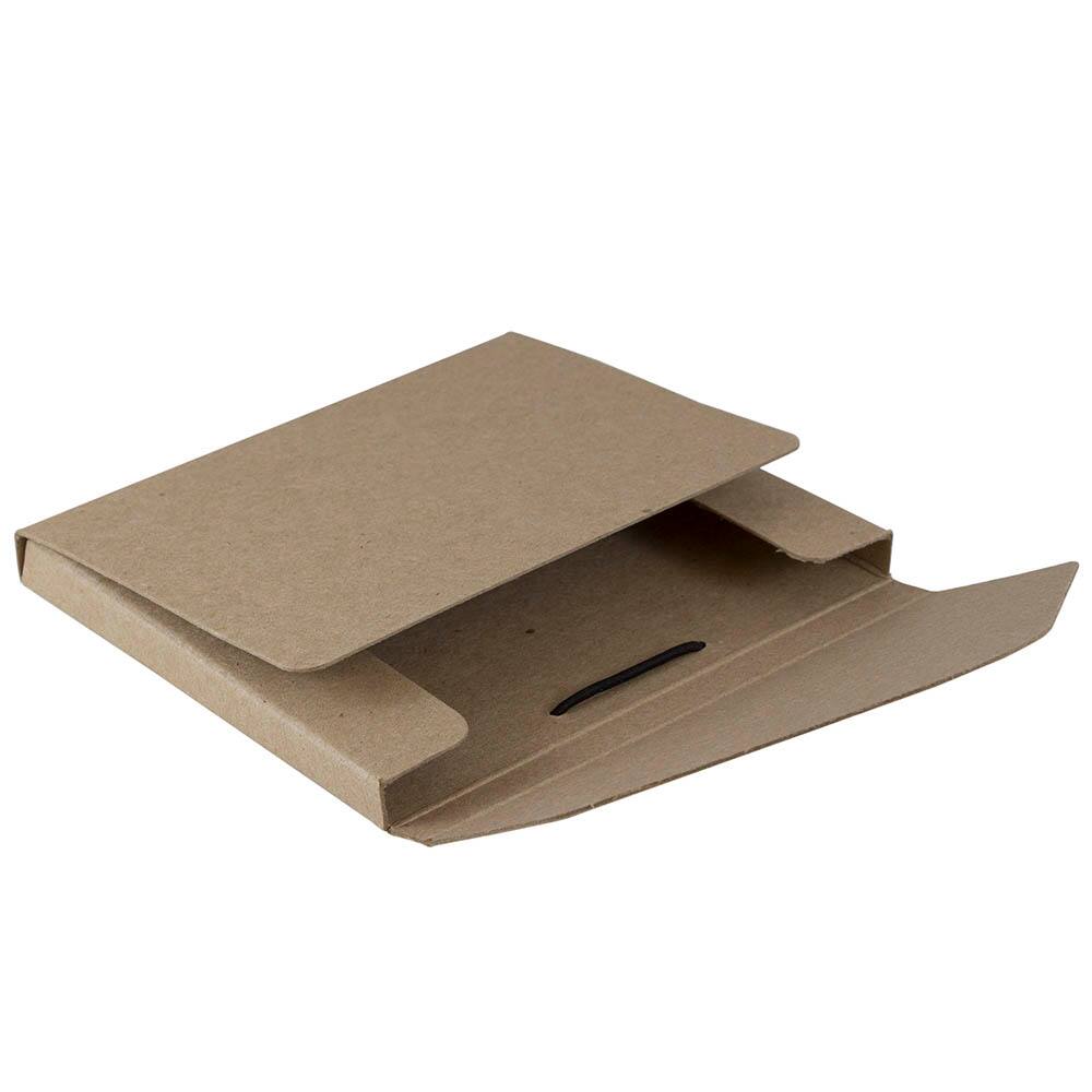 JAM Paper Natural Kraft CD Case Portfolio with Elastic Closure 5" x 5.625"