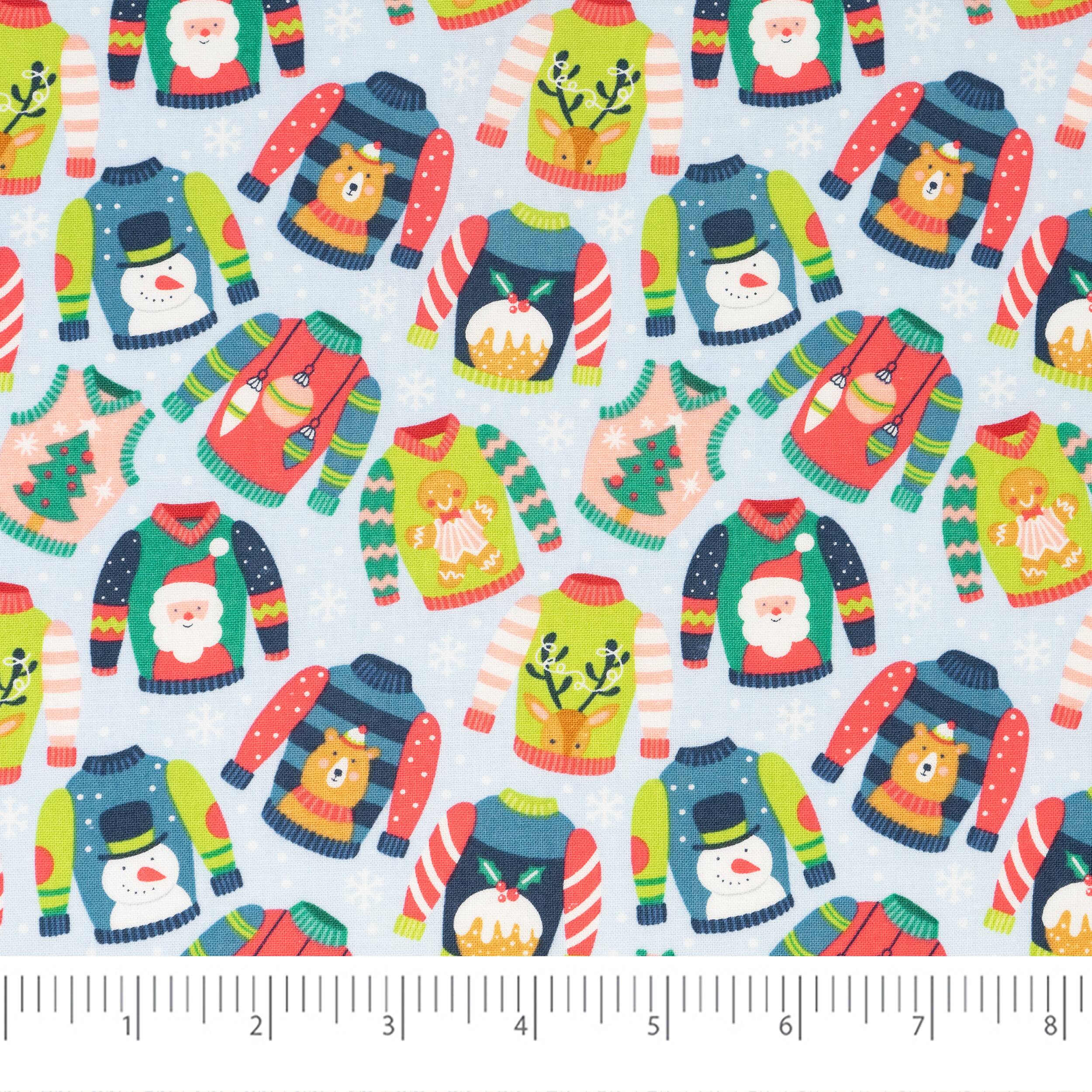 SINGER Christmas Sweaters Cotton Fabric