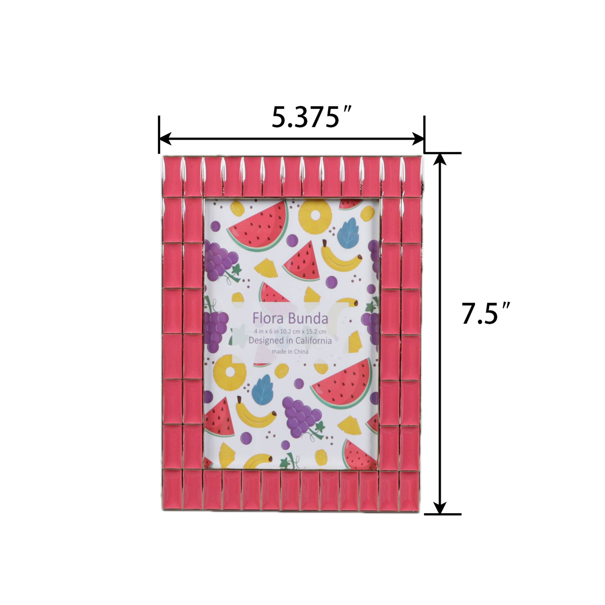 Flora Bunda 4" x 6" Double Brick Wall Zinc Alloy Picture Frame