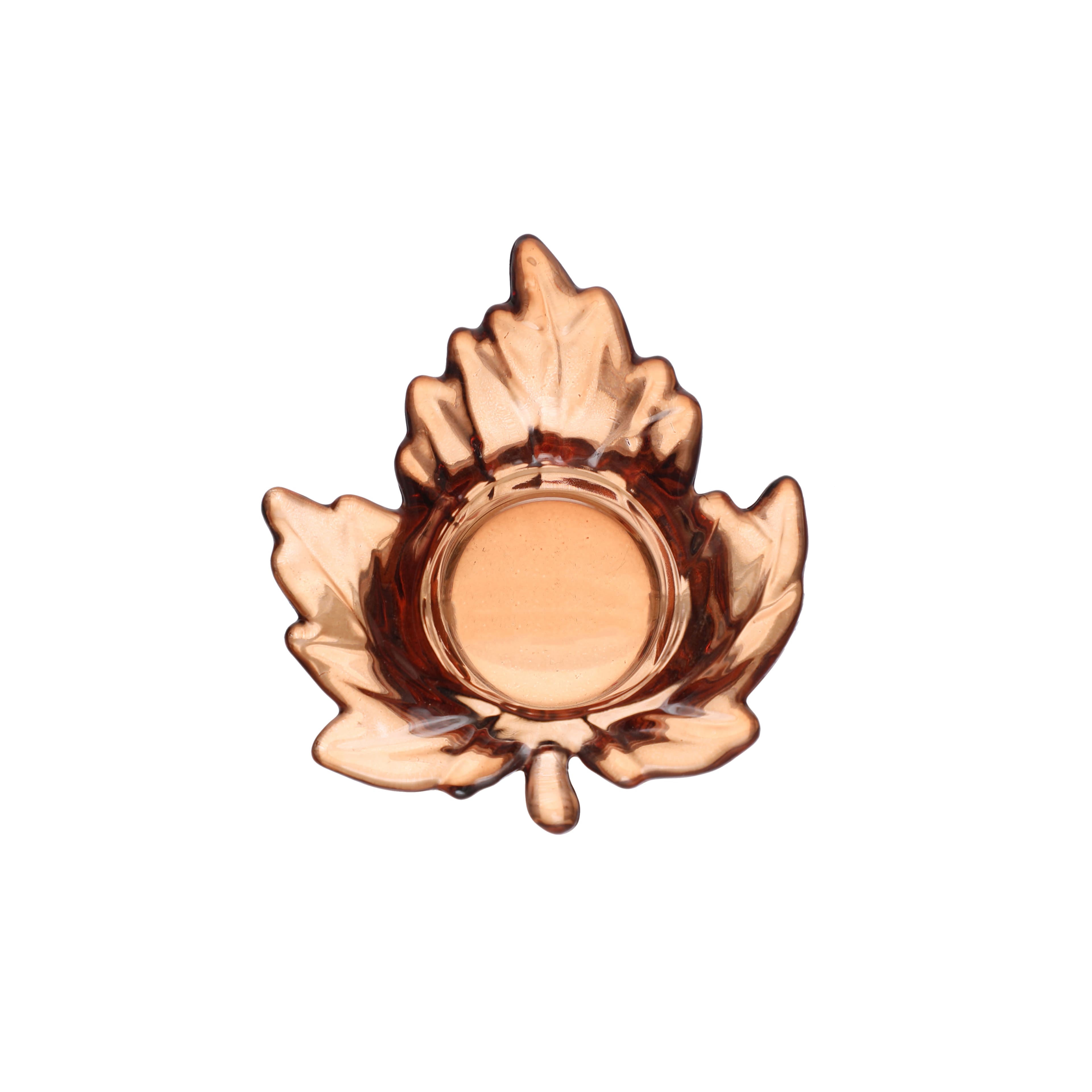 4&#x22; Glass Leaf Candle Holder by Ashland&#xAE;