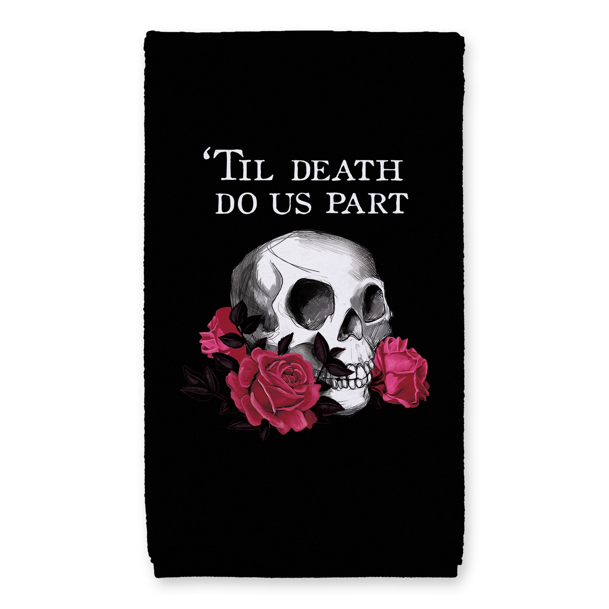 Skull with Roses Tea Towel Set