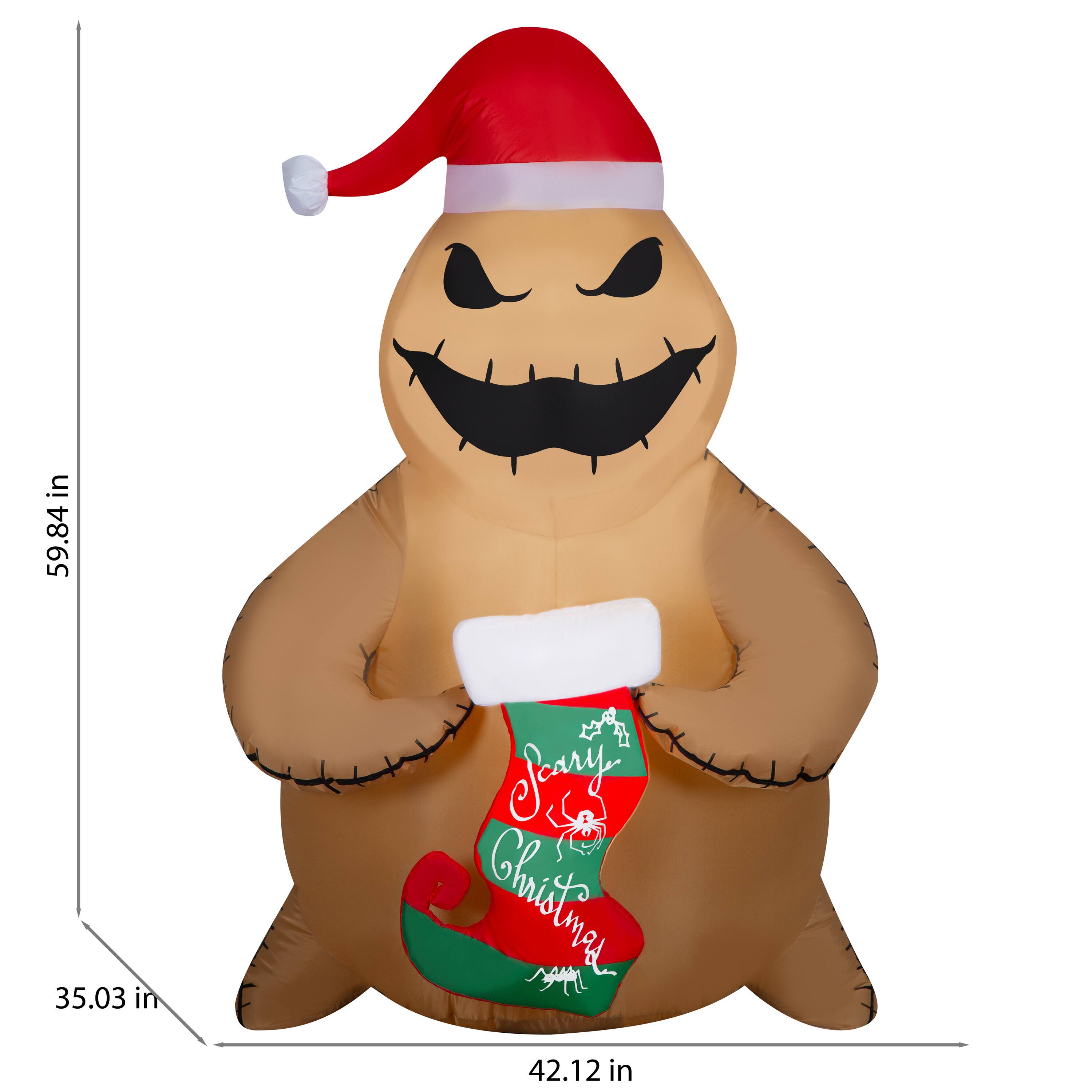 5ft. Airblown&#xAE; Inflatable Christmas Oogie Boogie with Scary Christmas Stocking