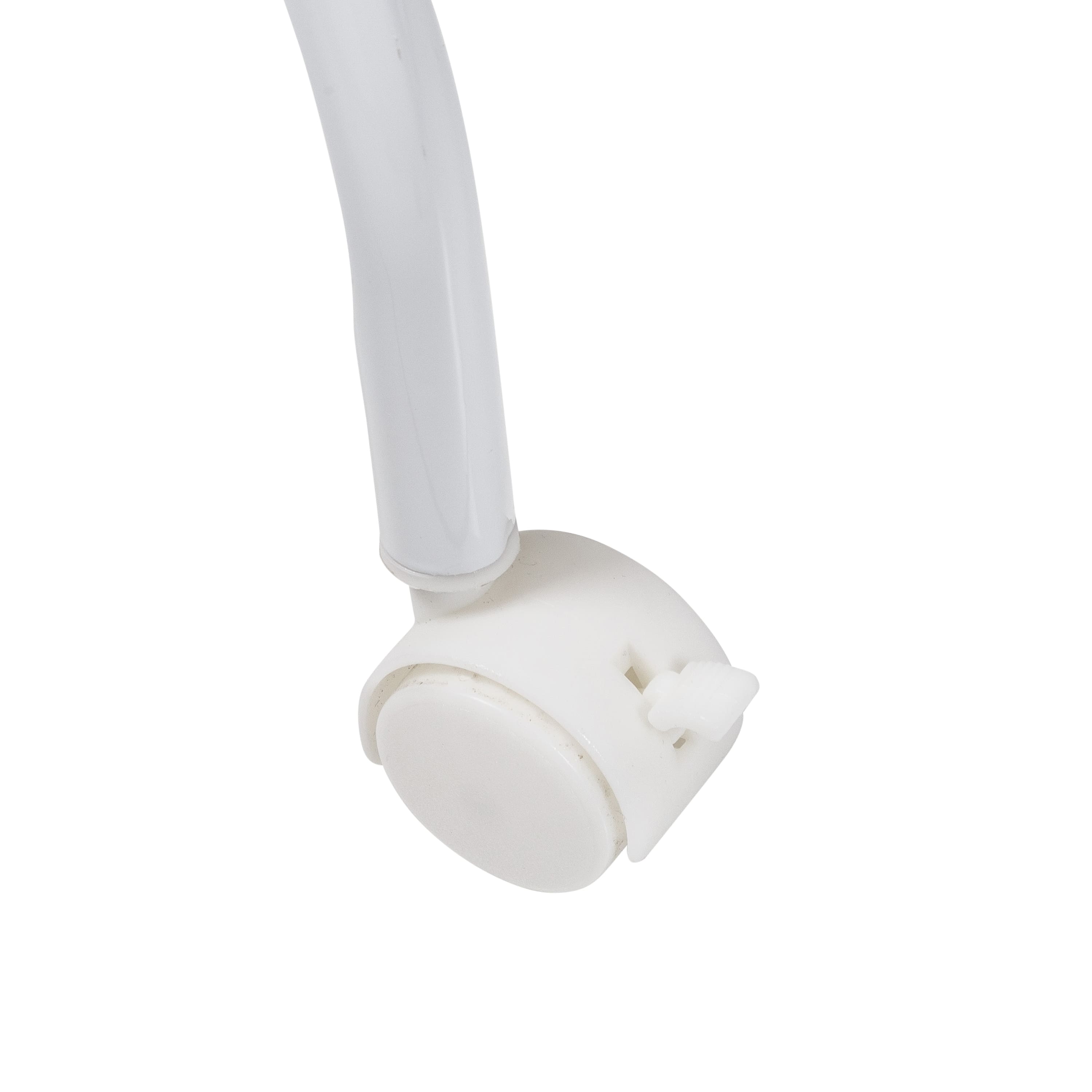 Honey Can Do White/Natural Double Bounce Back Hamper with Wheels and Lid