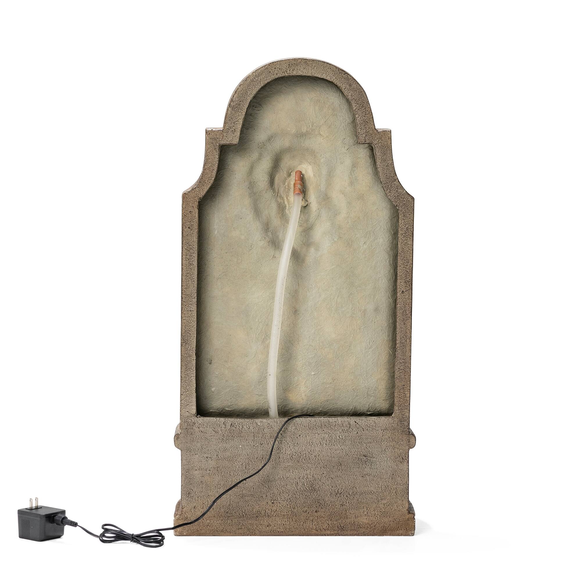 Glitzhome® 31" 3-Tier LED Faux Granite Lion Head Fountain