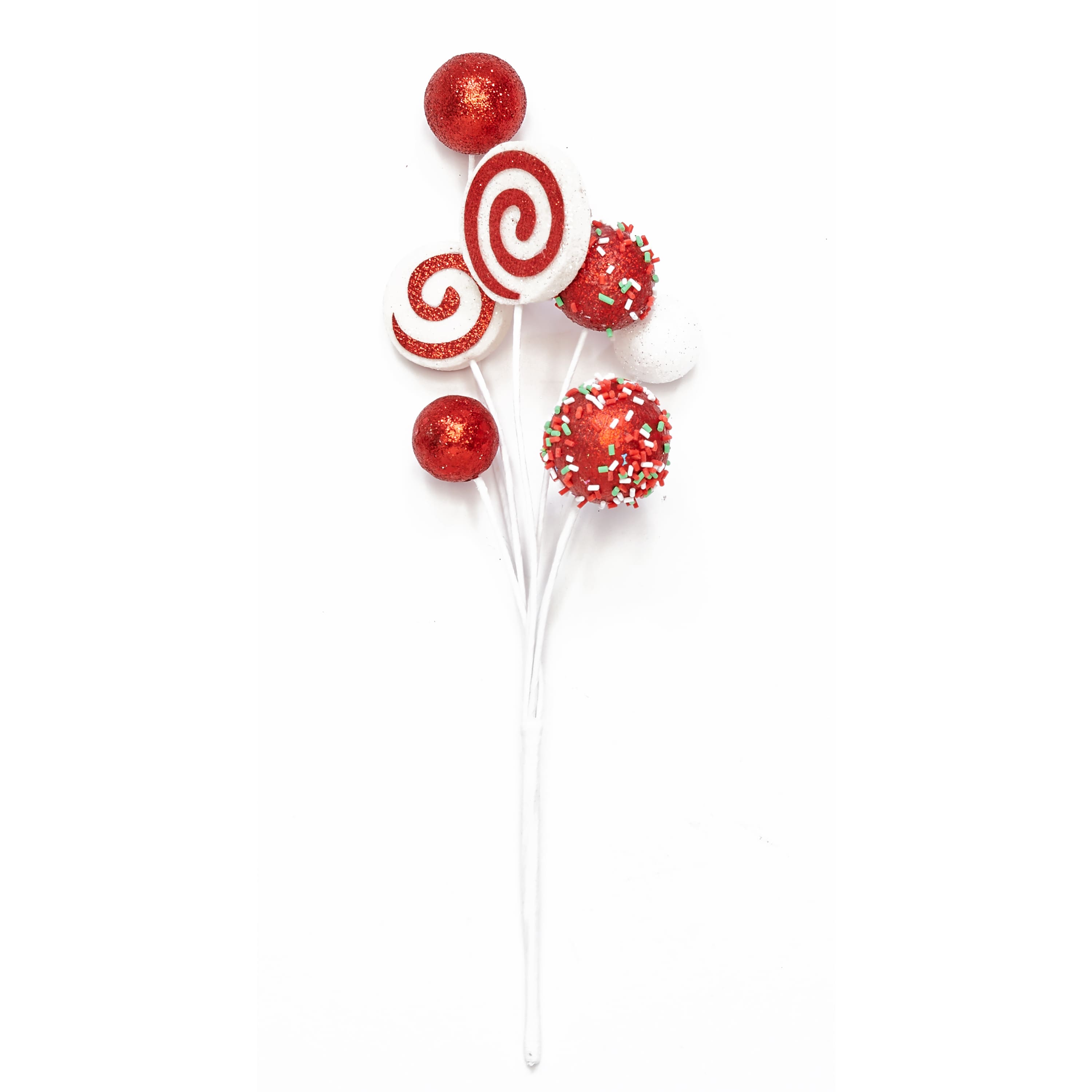 13" Christmas Peppermint & Candy Pick, 6ct.