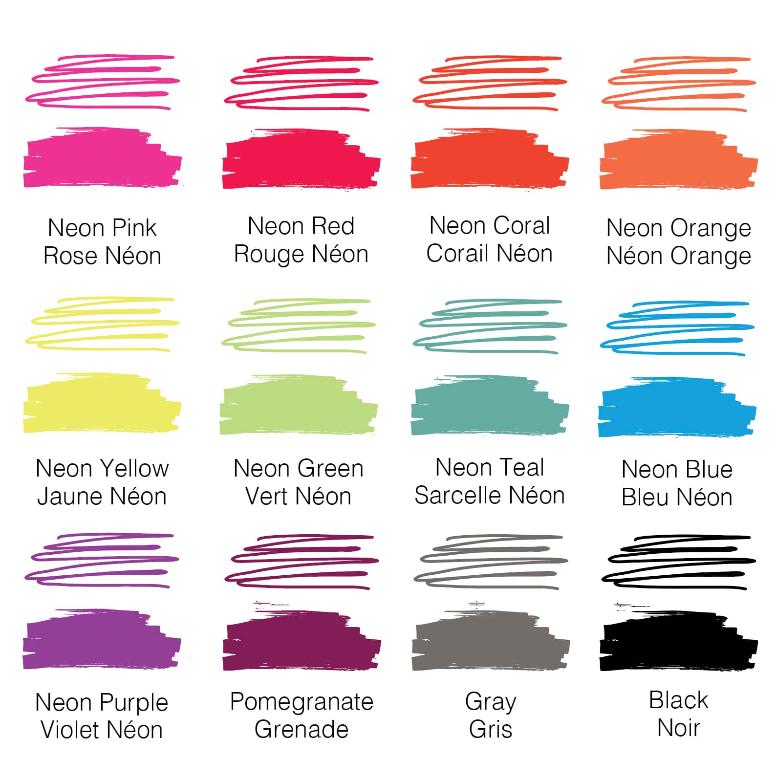 Tulip® Ultimate Fabric Markers Neon, 24 Pack