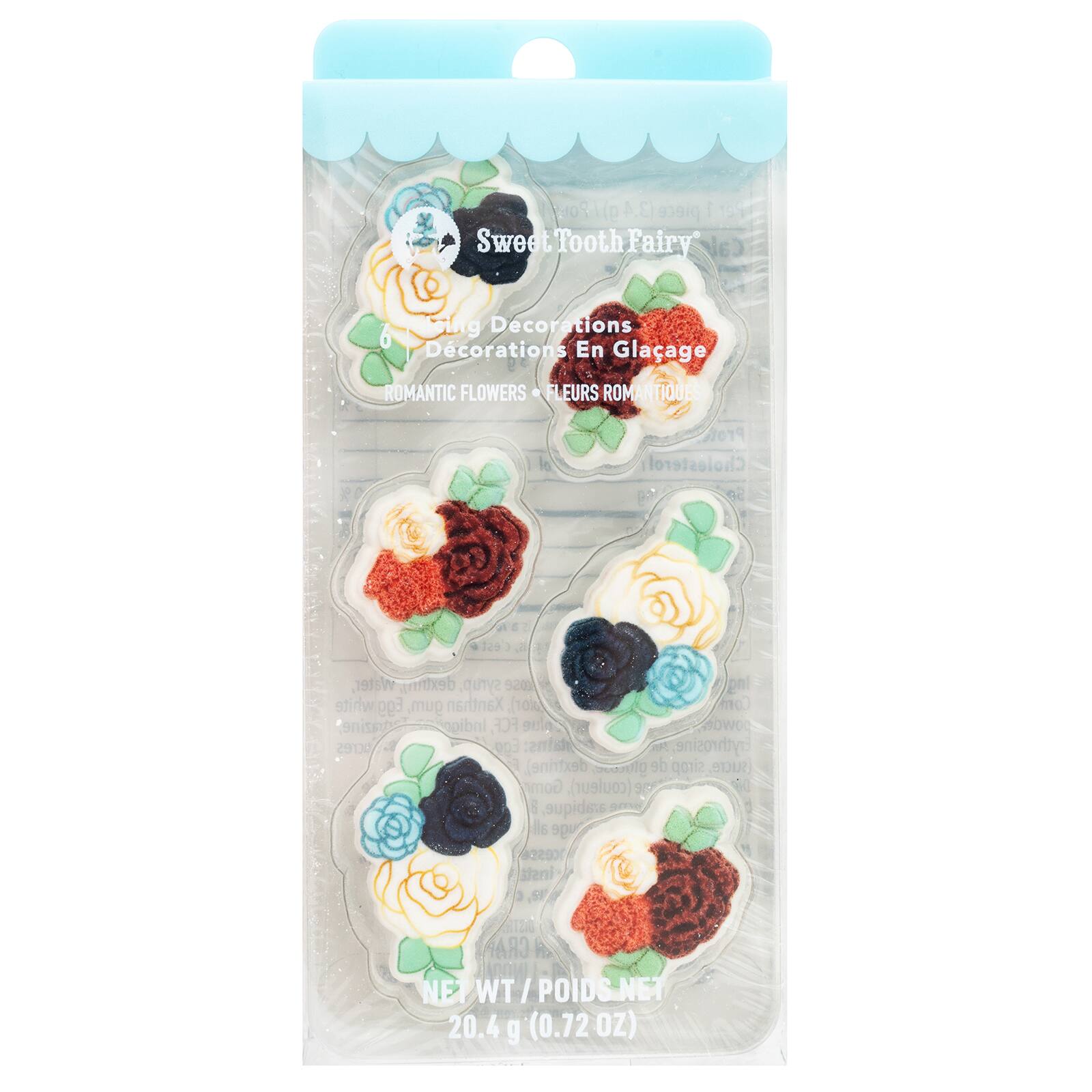 Sweet Tooth Fairy&#xAE; Romantic Flowers Icing Decorations, 6ct.