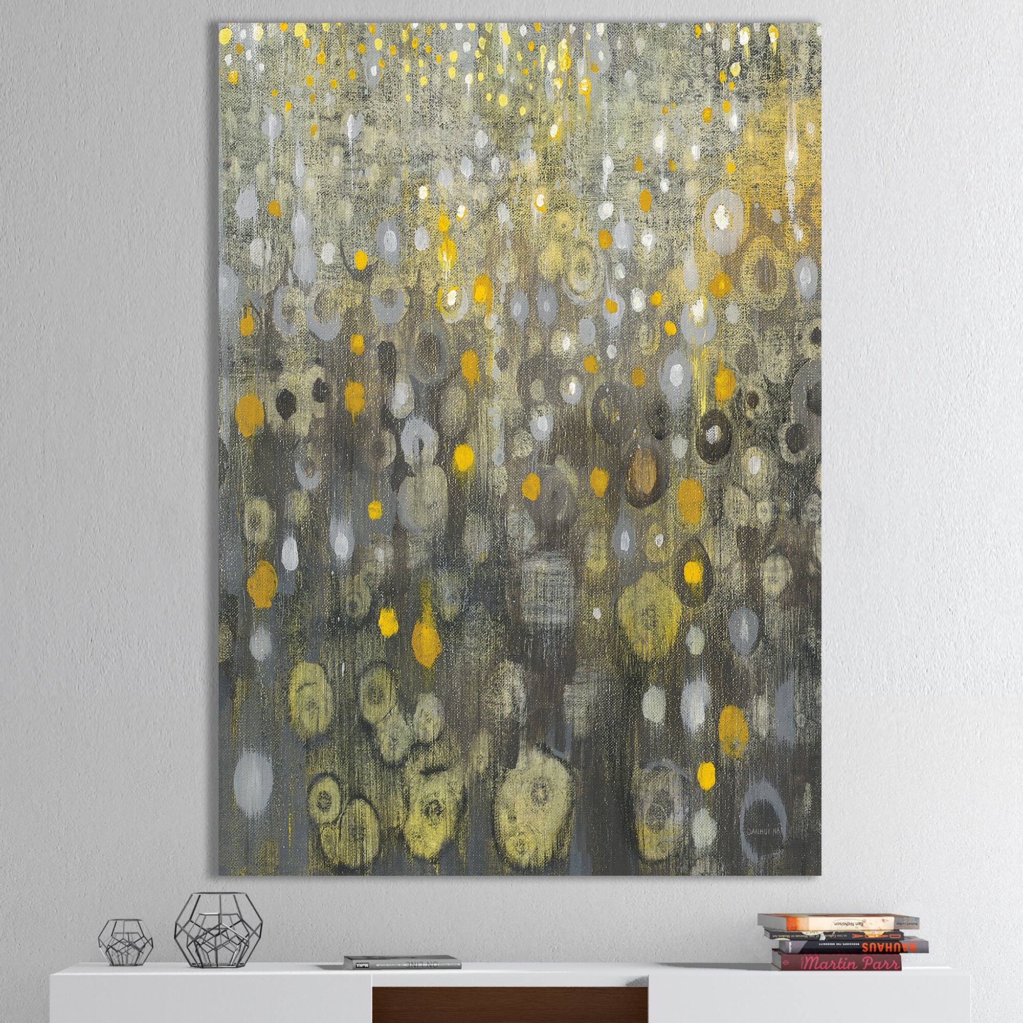 Designart - Rain Abstract V - Modern Glam Canvas Art