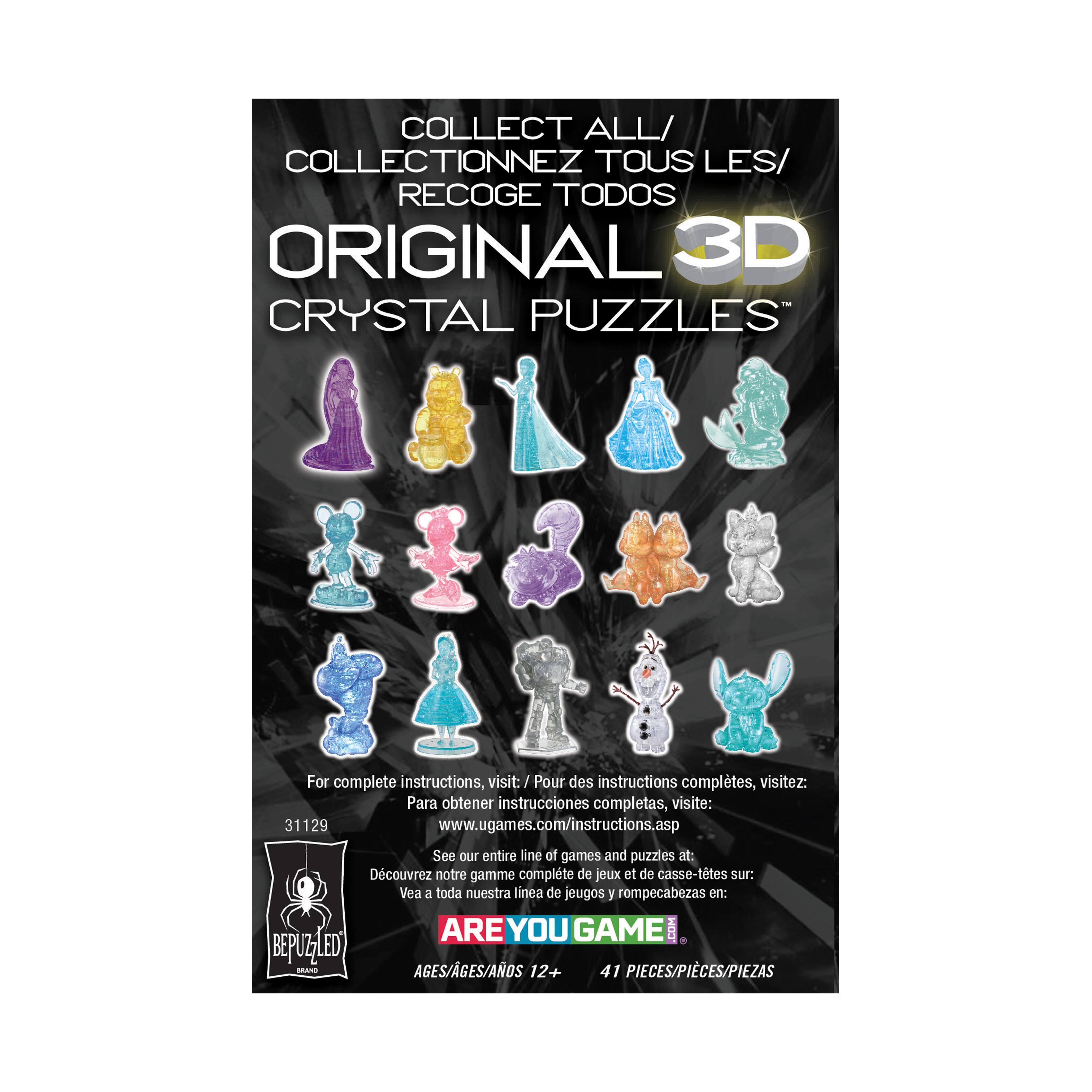 3D Crystal Puzzle - Disney Belle (Rose): 41 Pcs